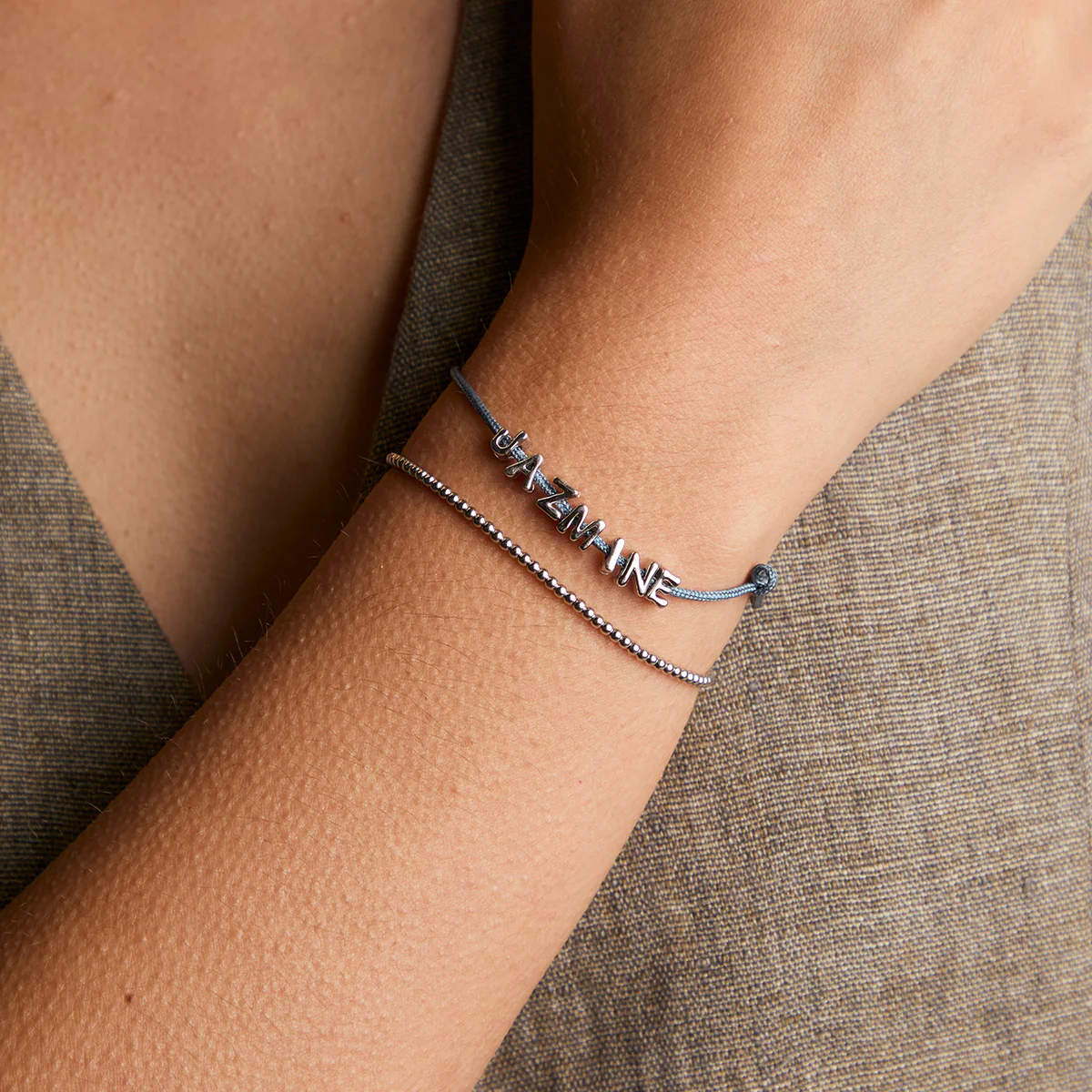 A Initial Click Charm in Solid White Gold - Image 3