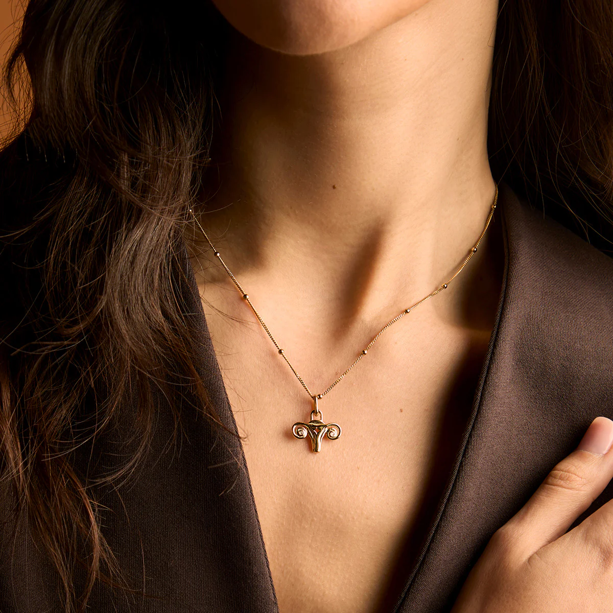 A&M x Hertility Uterus Charm in Gold - Image 2