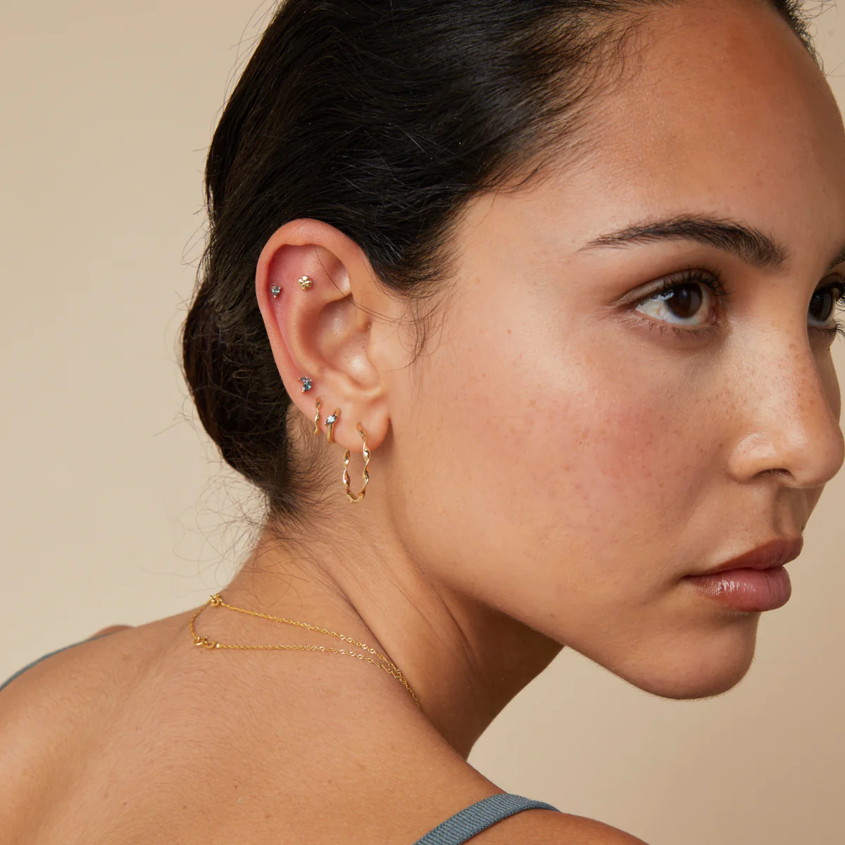 Alexandrite Marquise Studs in Solid Gold - Image 6