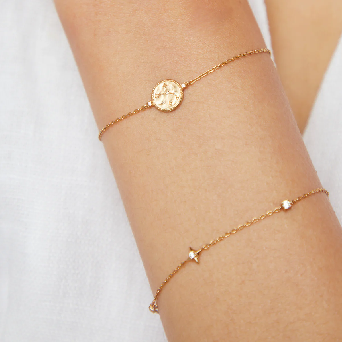 Aries Zodiac Bracelet in Gold - Image 3