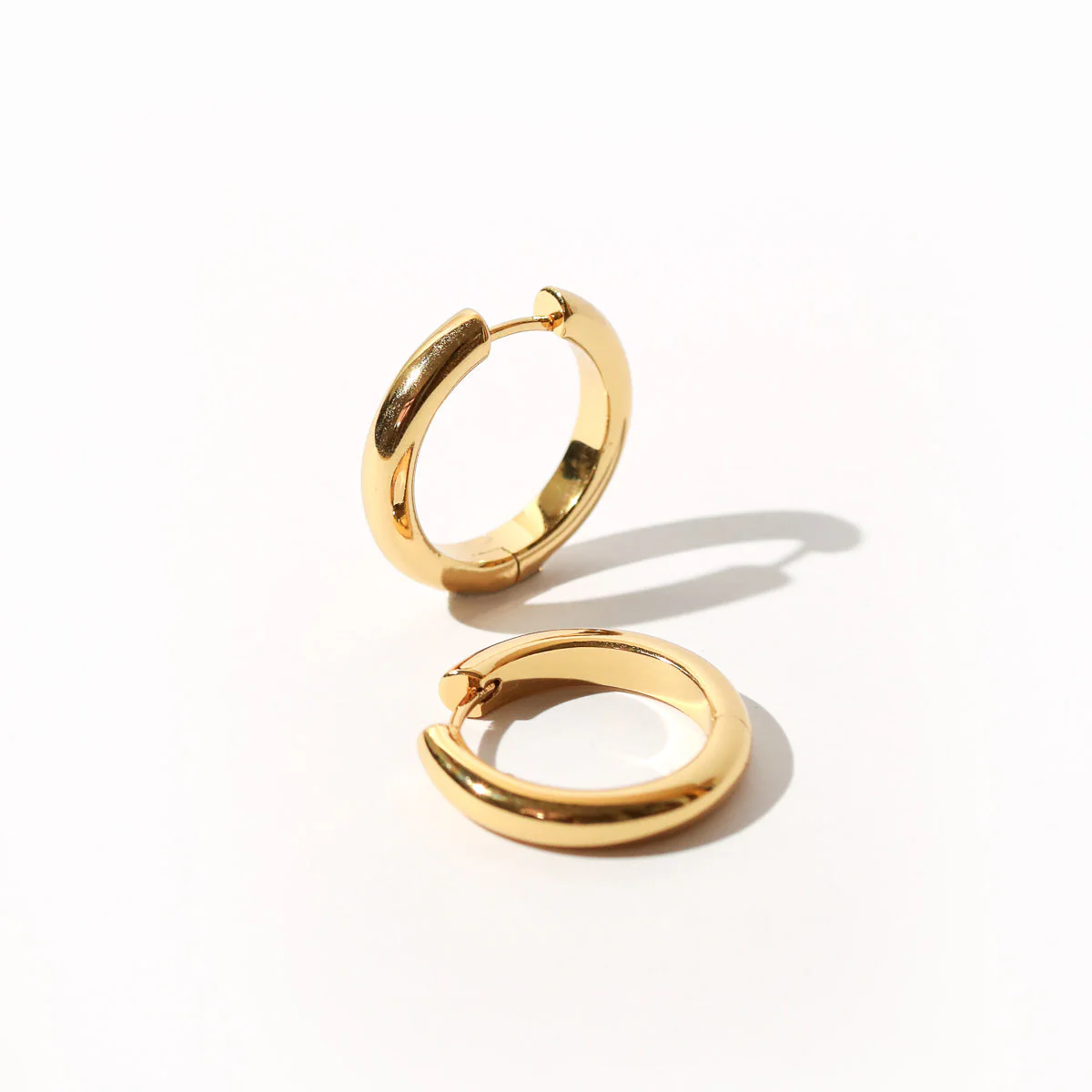 Bold Large Hoops in Gold - Image 3