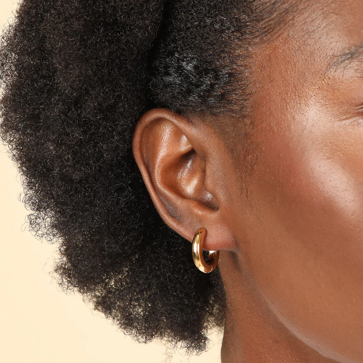 Bold Medium Hoops in Gold - Image 2