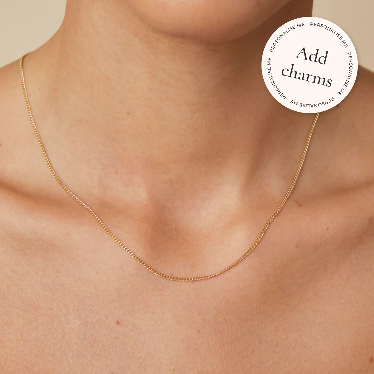 Bold Miyu Chain Necklace in Solid Gold - Image 2