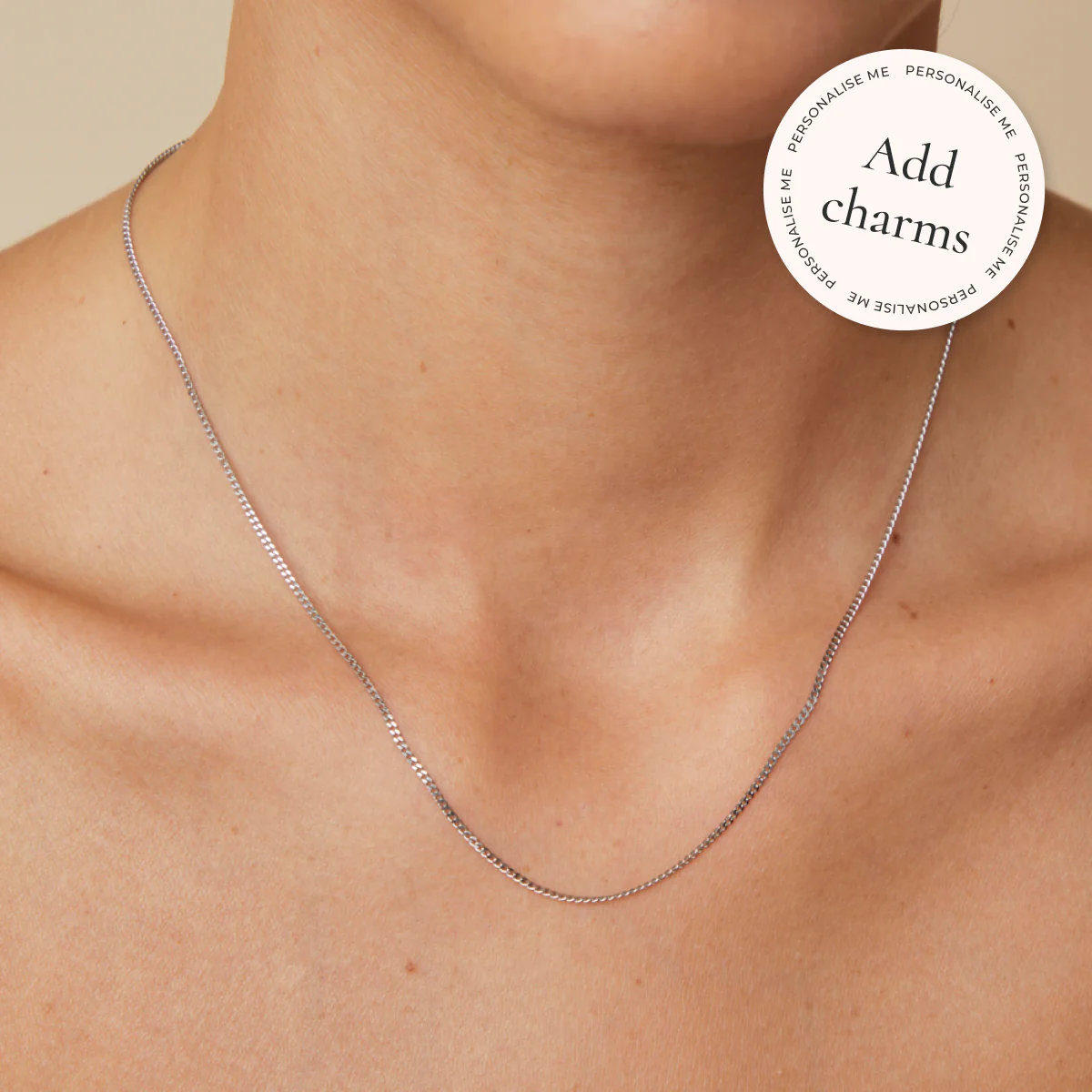 Bold Miyu Chain Necklace in Solid White Gold - Image 2