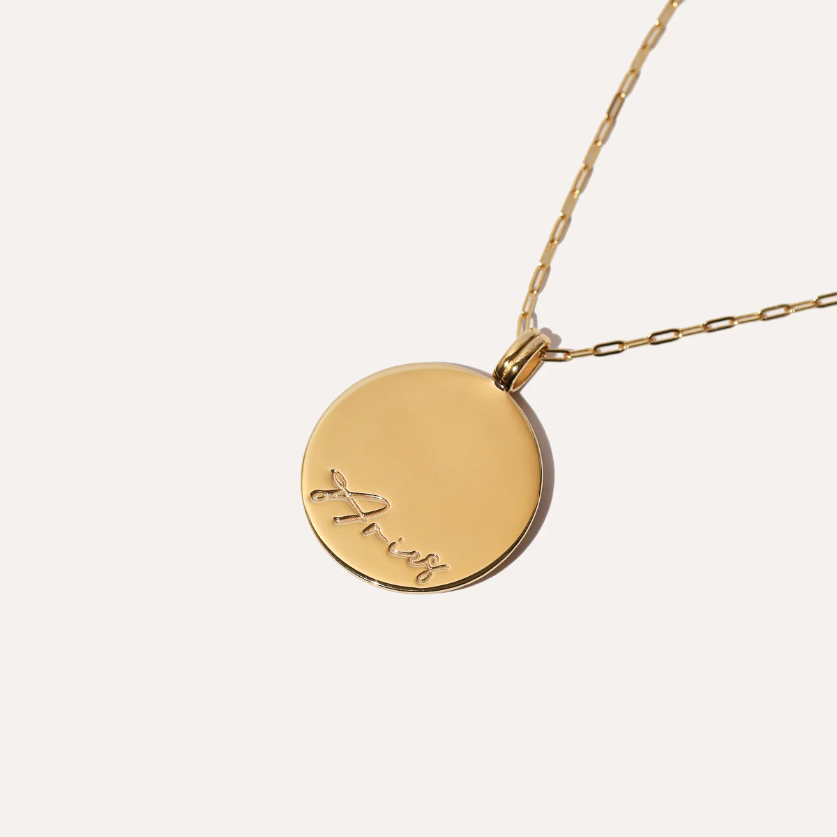 Aries Bold Zodiac Pendant Necklace in Gold - Image 4