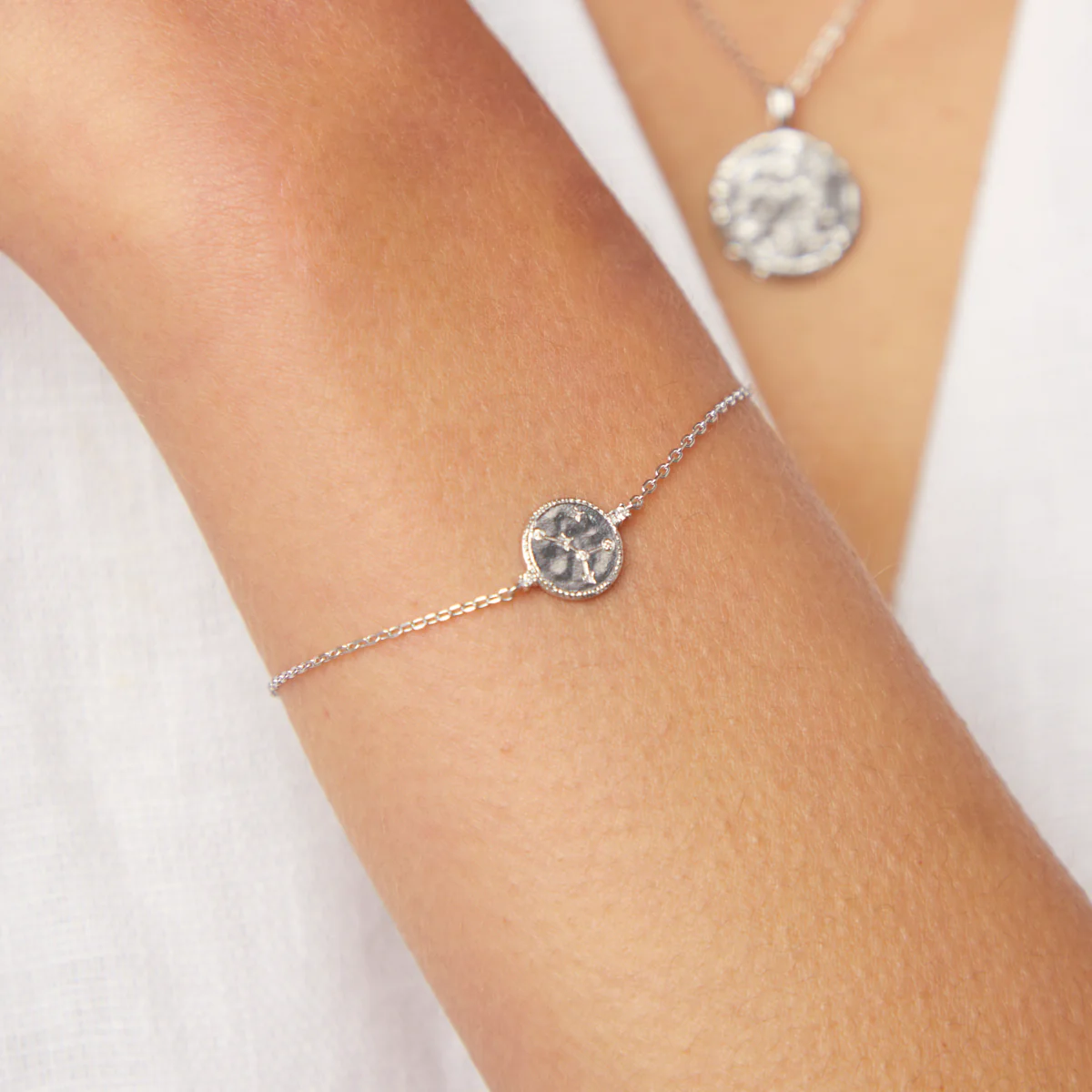 Cancer Zodiac Bracelet in Silver - Image 2
