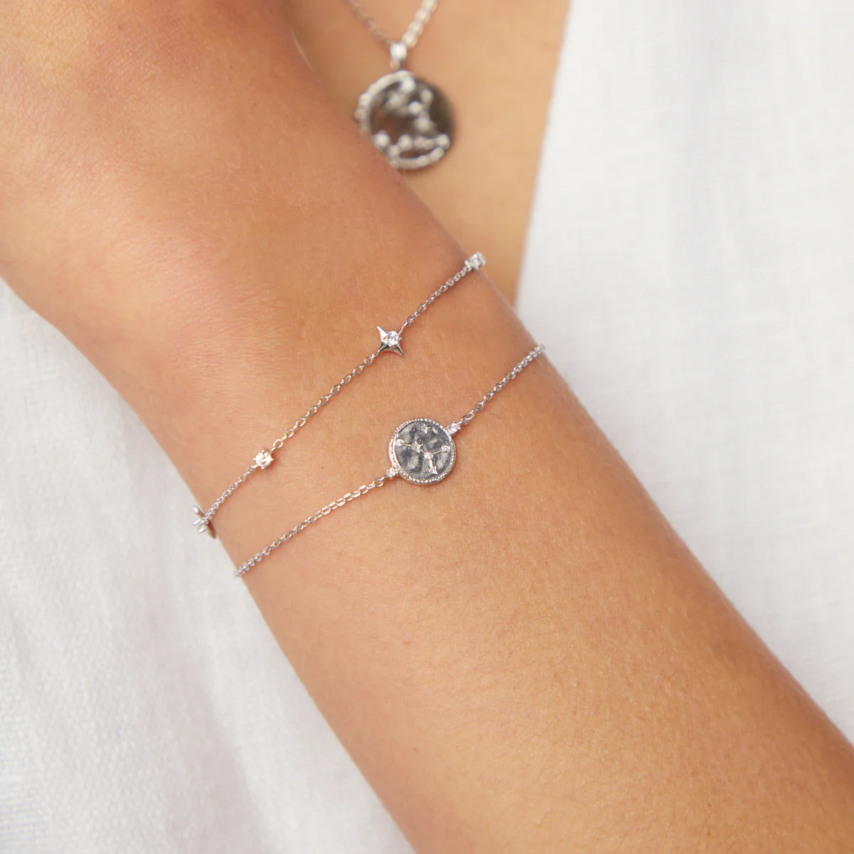 Cancer Zodiac Bracelet in Silver - Image 3