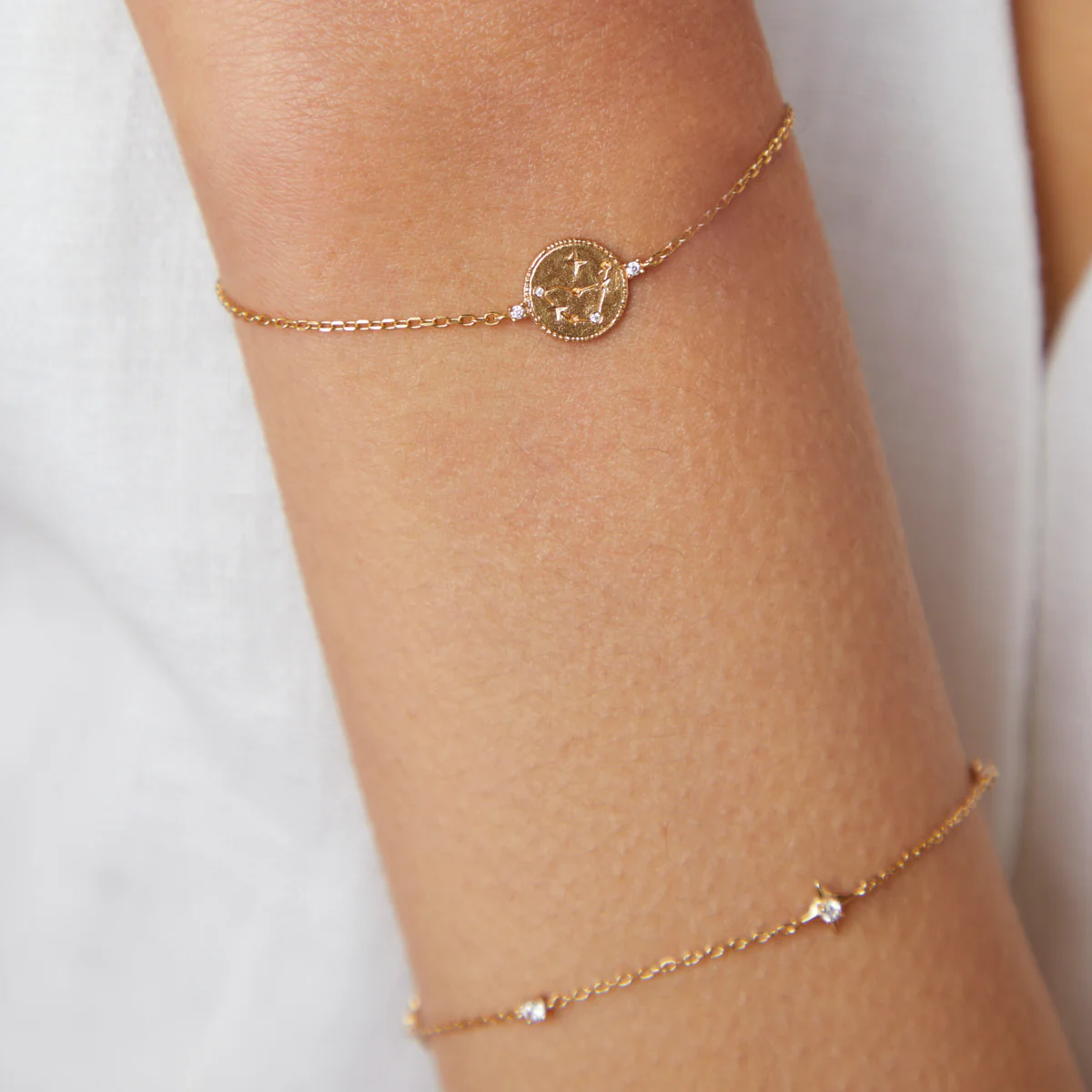 Capricorn Zodiac Bracelet in Gold - Image 3