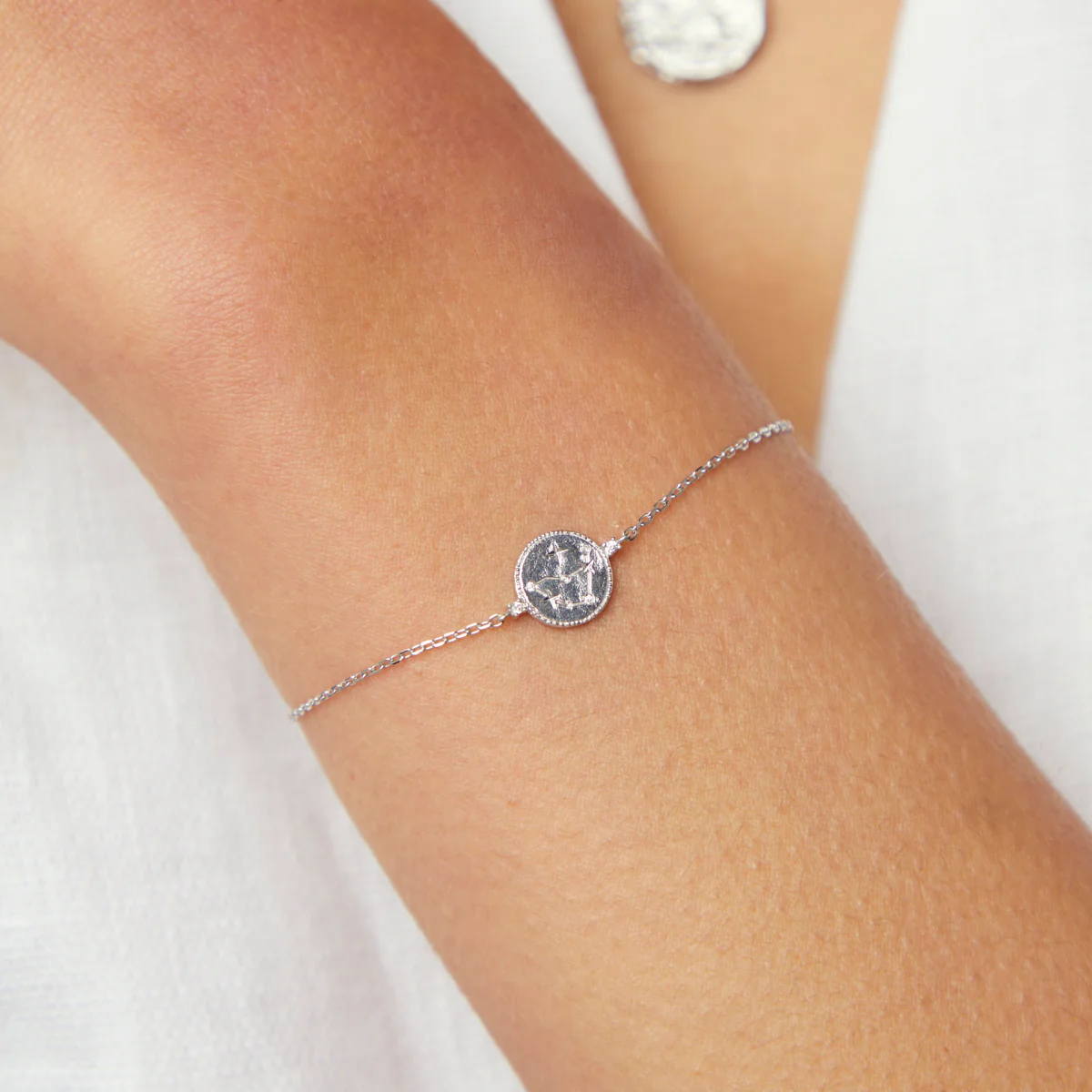 Capricorn Zodiac Bracelet in Silver - Image 2