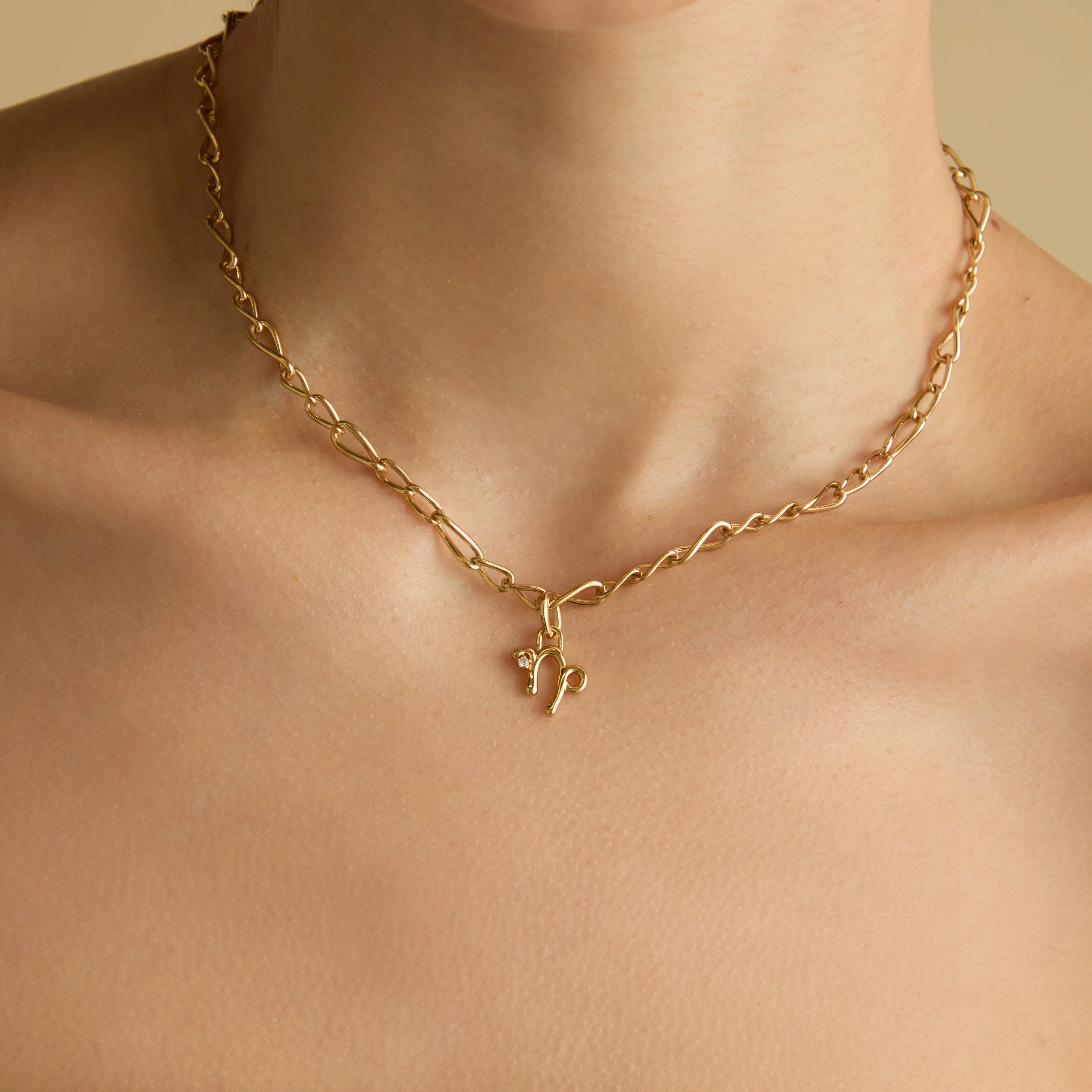 Capricorn Zodiac Clip Charm in Gold - Image 2