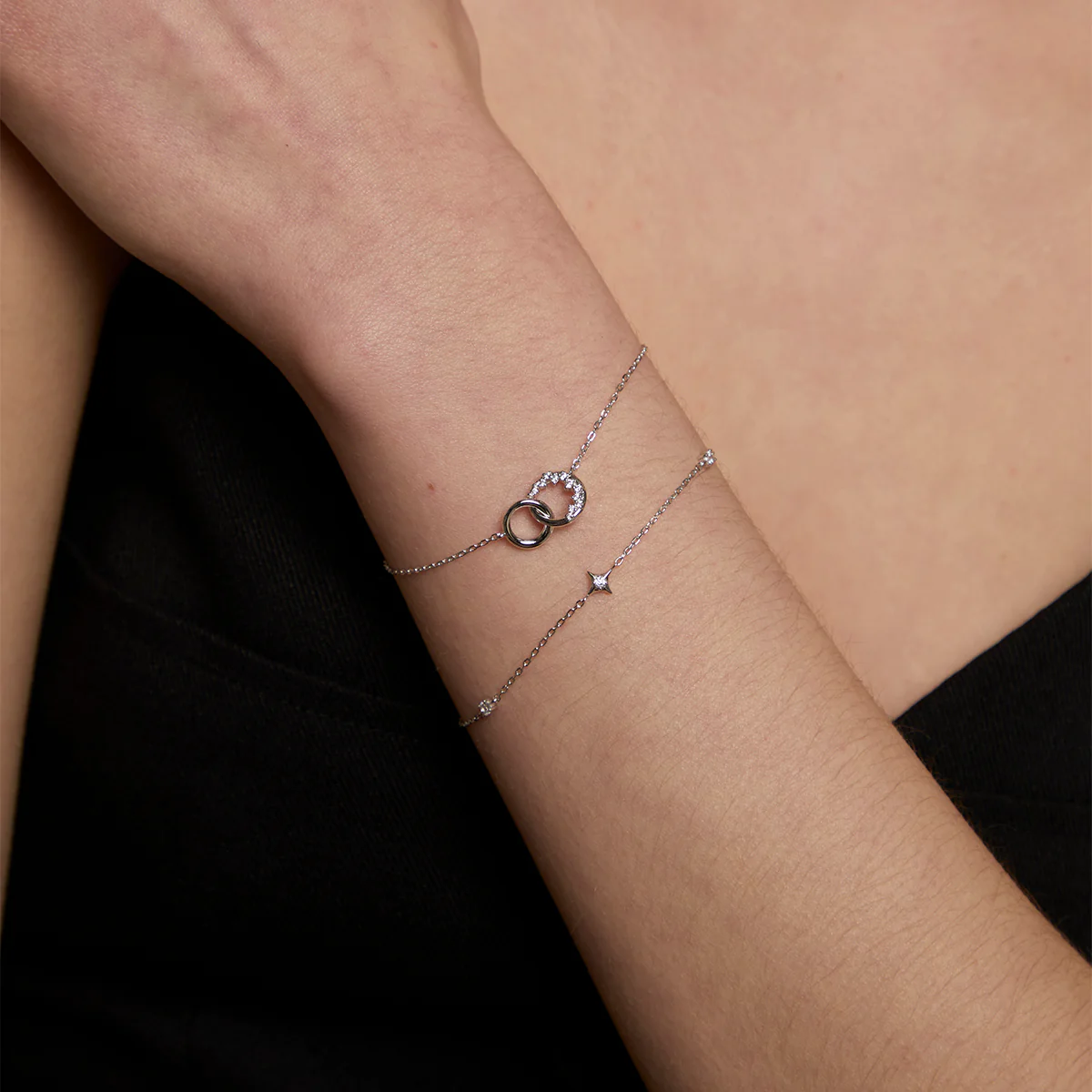 Celestial Bracelet Stacking Set in Silver - Image 2