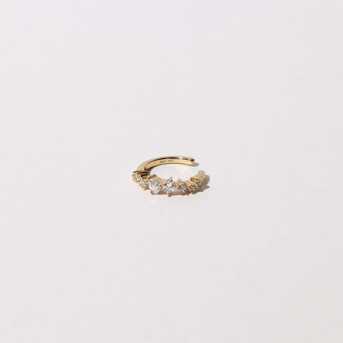 Celestial Crystal Ear Cuff in Gold - Image 3