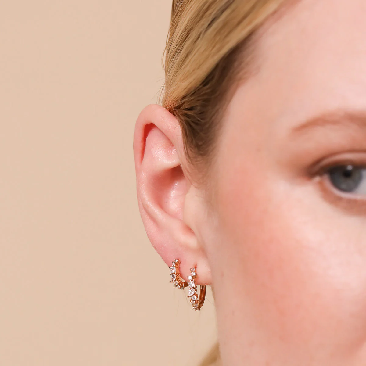 Celestial Crystal 11.5mm Hoop in Gold - Image 4
