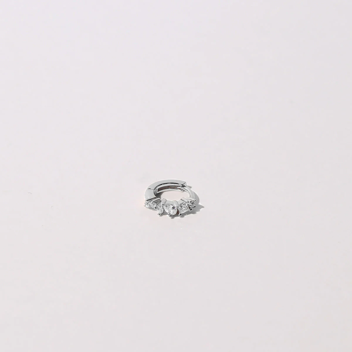 Celestial Crystal 6.5mm Hoop in Silver - Image 3