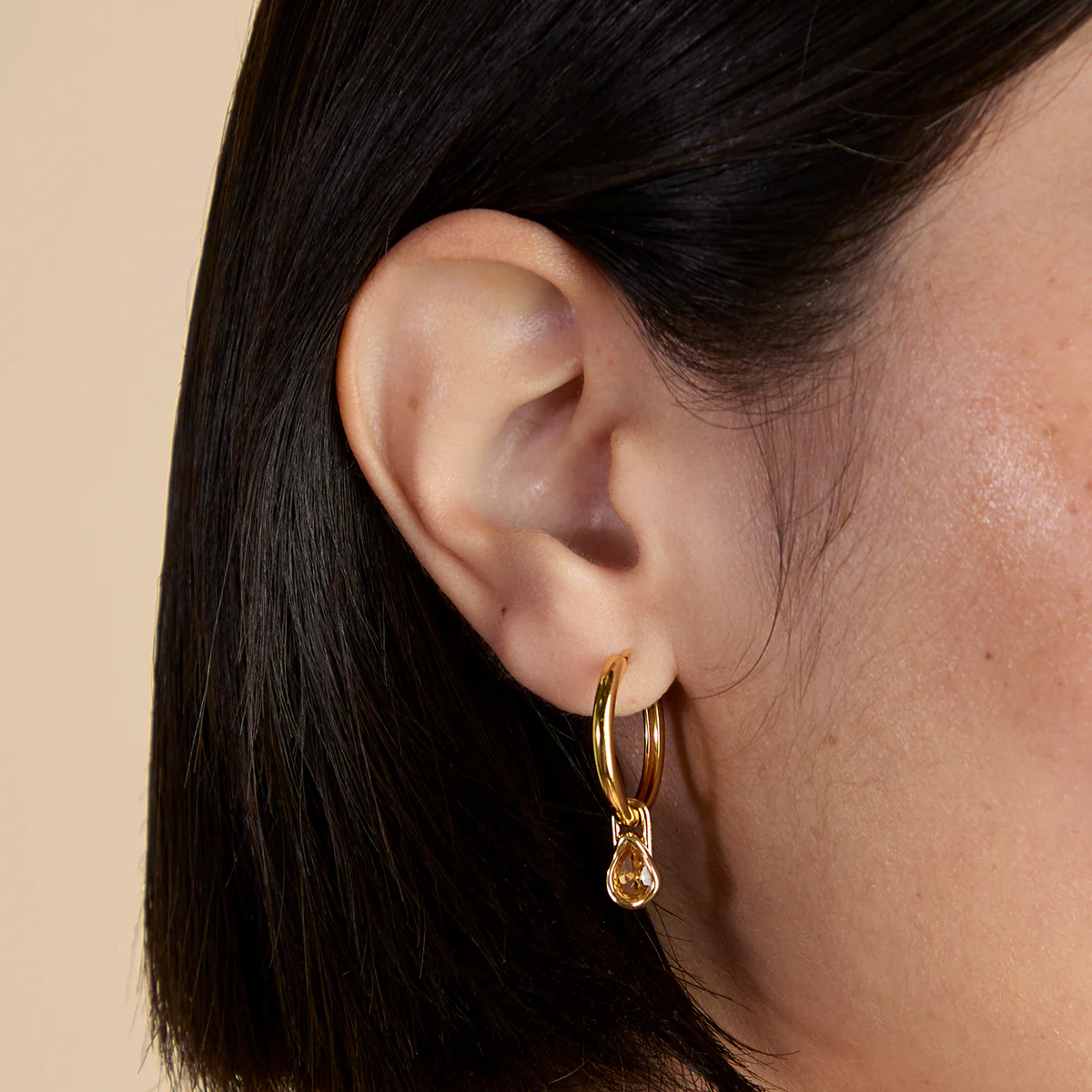 Citrine November Clip Charm in Gold - Image 2