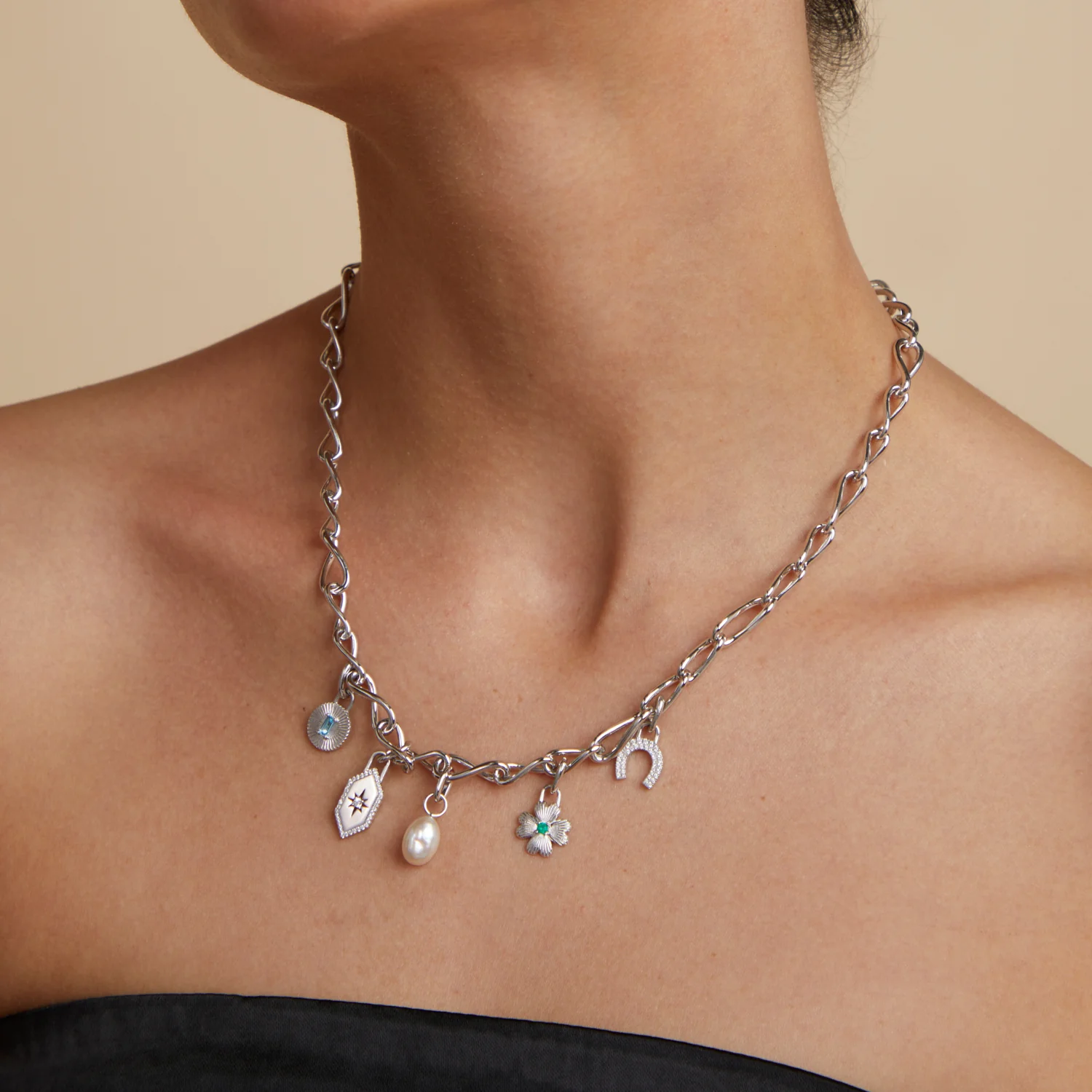 Clover Clip Charm in Silver - Image 5