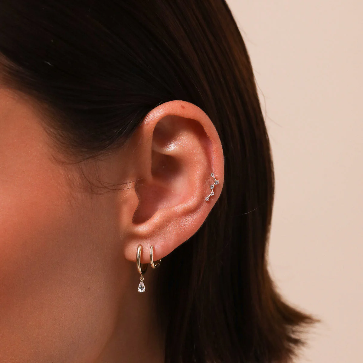 Constellation Piercing Stud in Solid Gold - Image 2