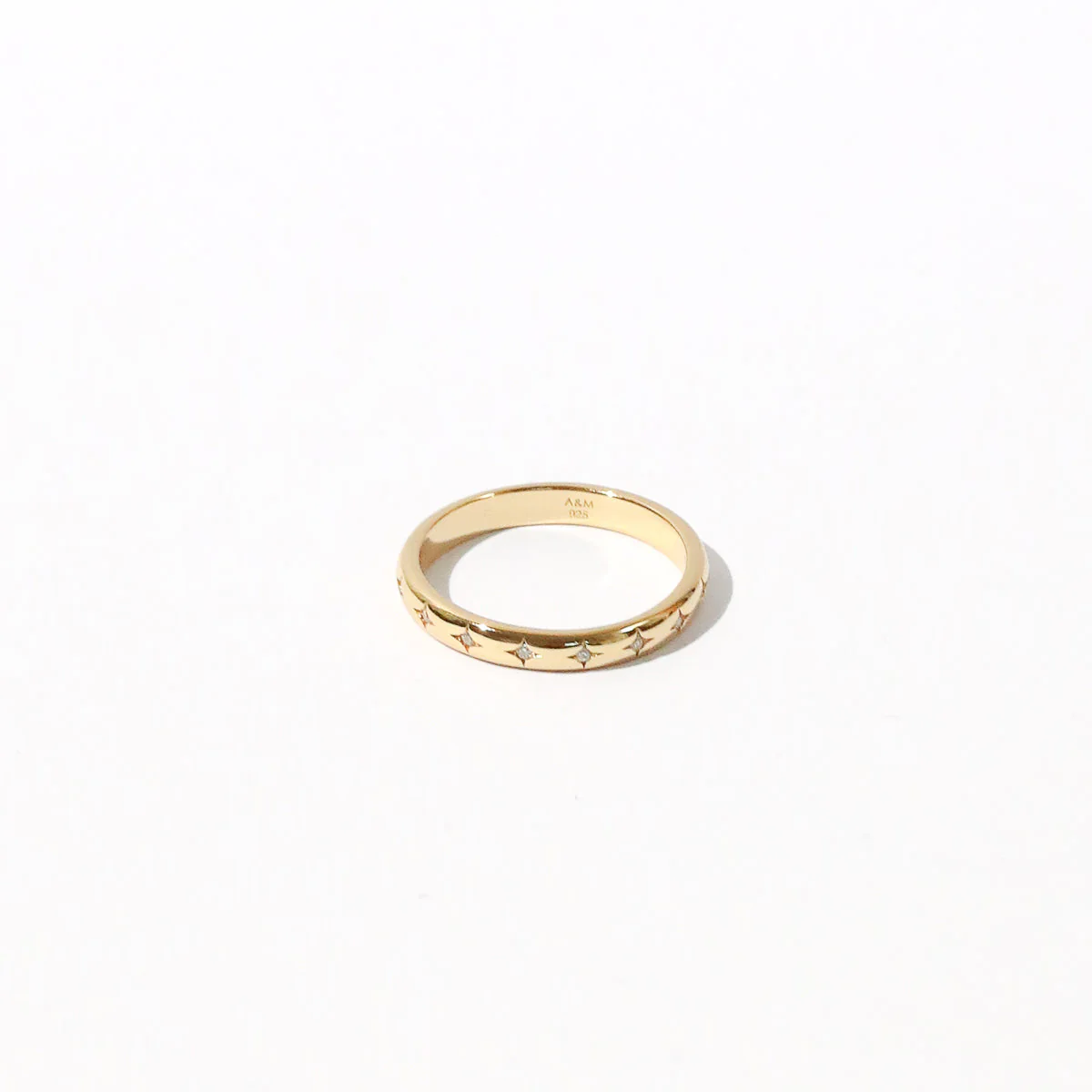 Cosmic Star Band Ring in Gold - Image 3