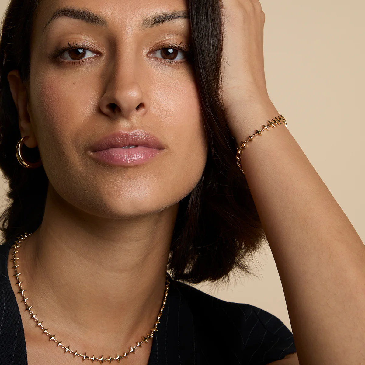 Cosmic Star Chain Bracelet in Gold - Image 7