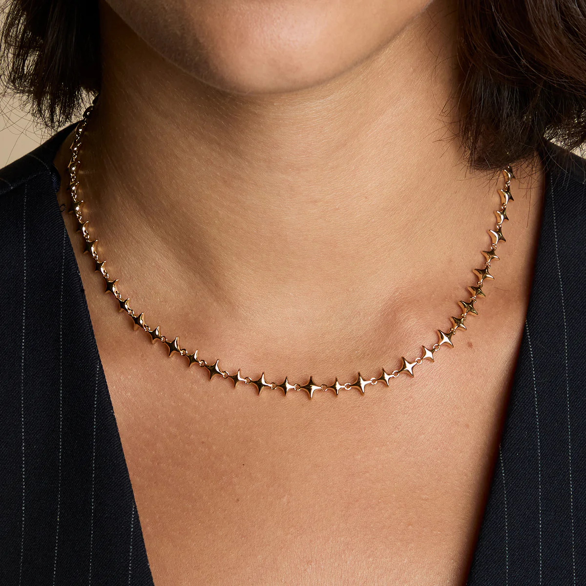 Cosmic Star Chain Necklace in Gold - Image 2