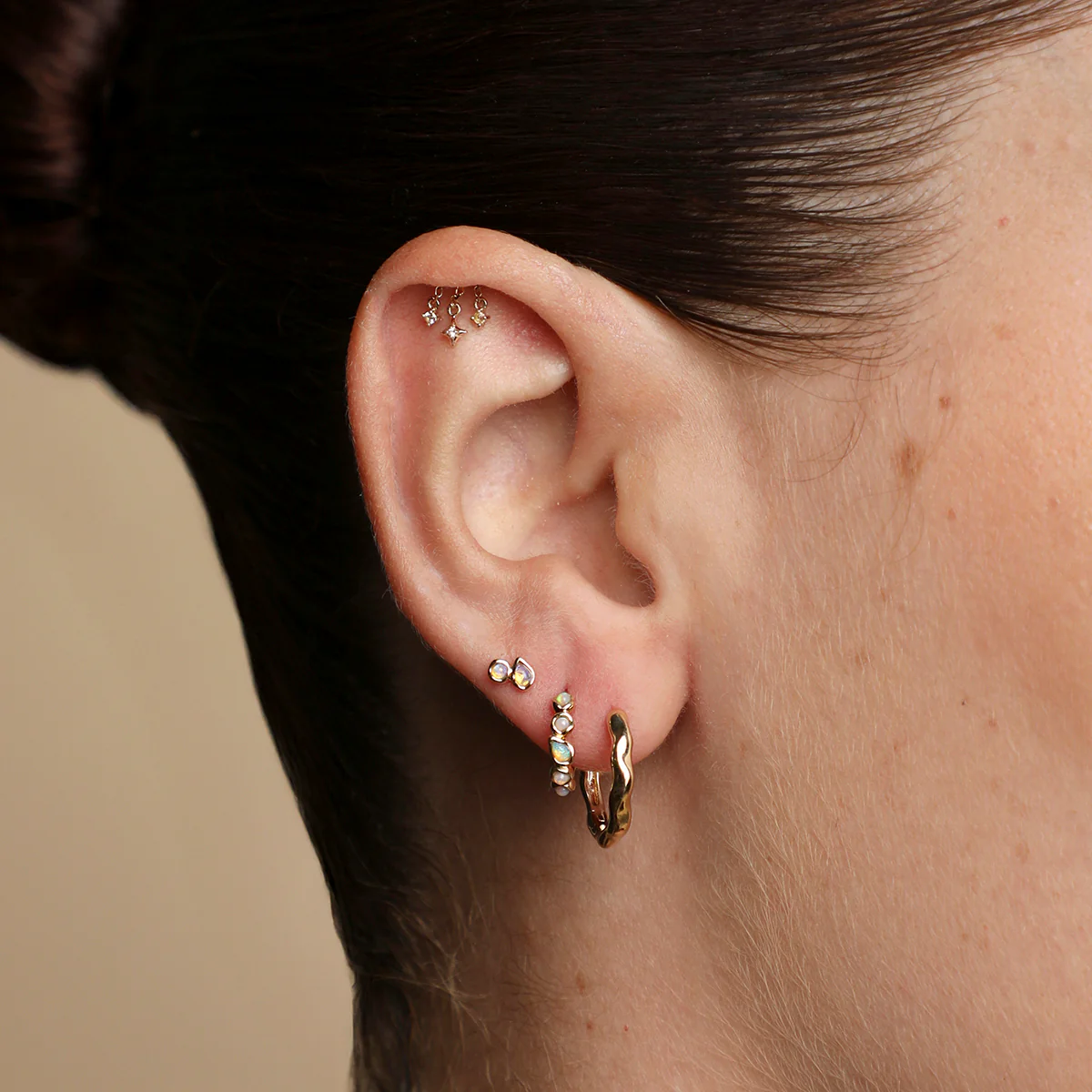 Cosmic Star Multi Charm Hidden Helix in Solid Gold - Image 3