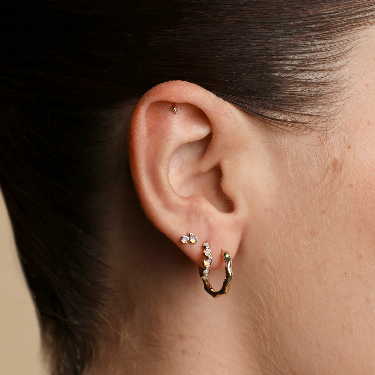 Cosmic Star Single Charm Hidden Helix in Solid Gold - Image 3