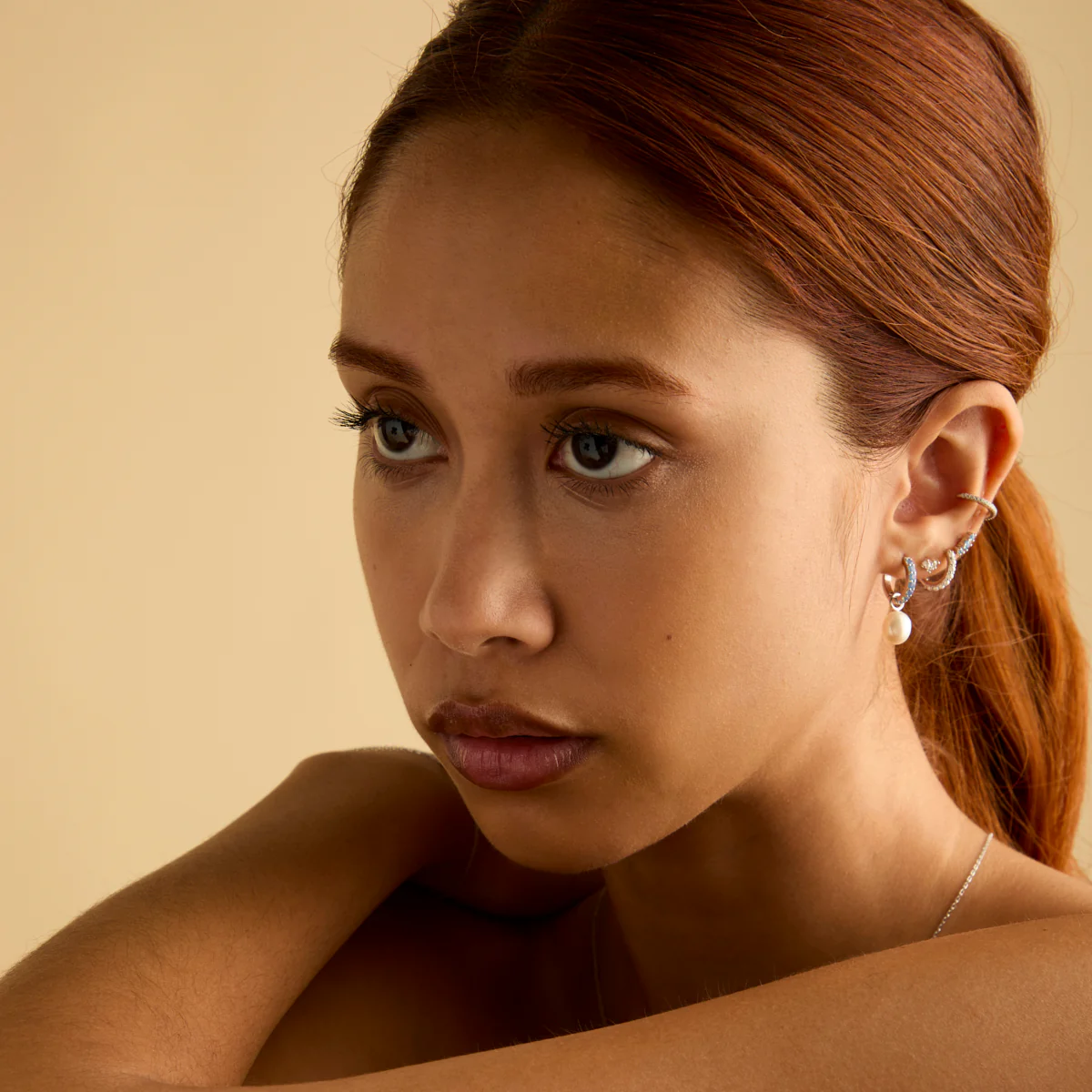 Crystal Ear Cuff in Gold - Image 6