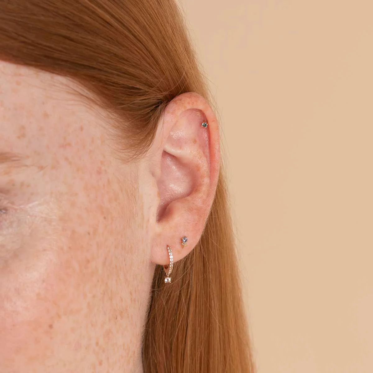 December Tanzanite Birthstone Earrings in Solid Gold - Image 3