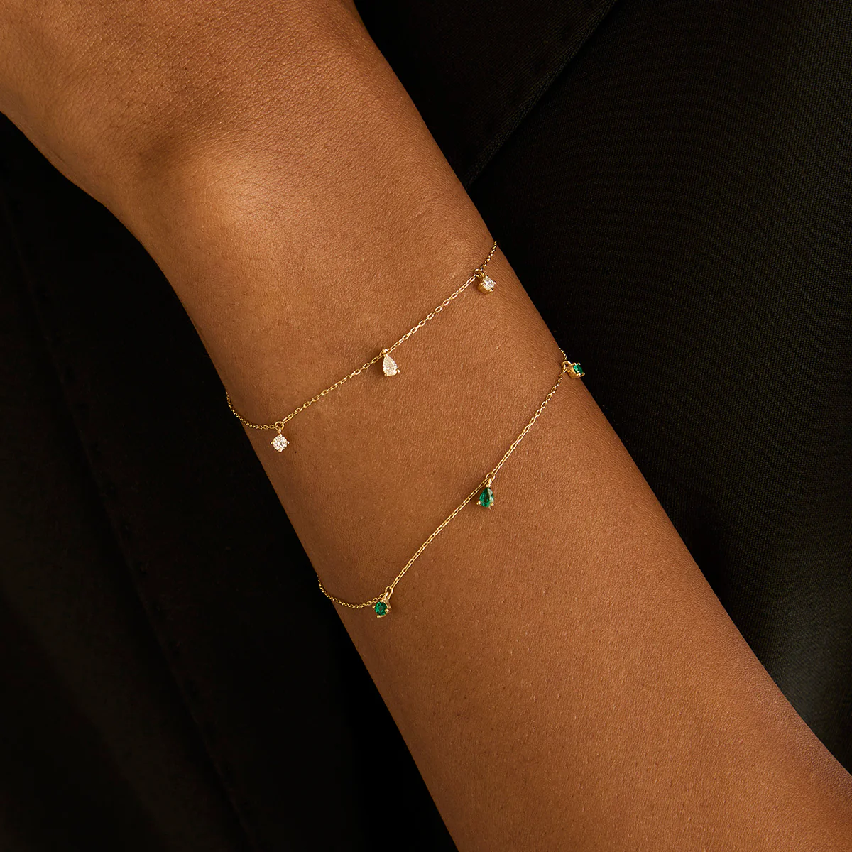 Diamond Charm Bracelet in Solid Gold - Image 3