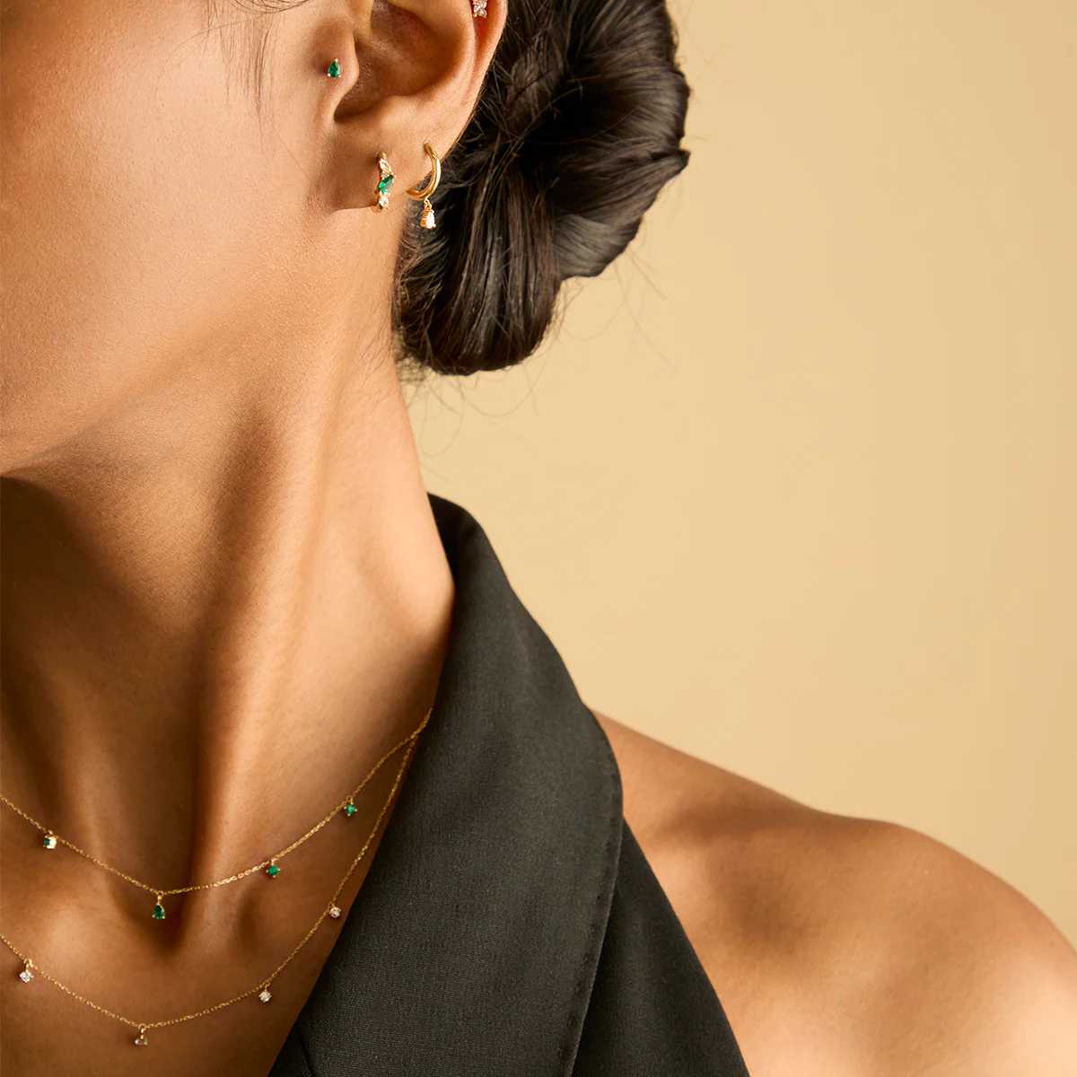 Diamond Charm Necklace in Solid Gold - Image 5