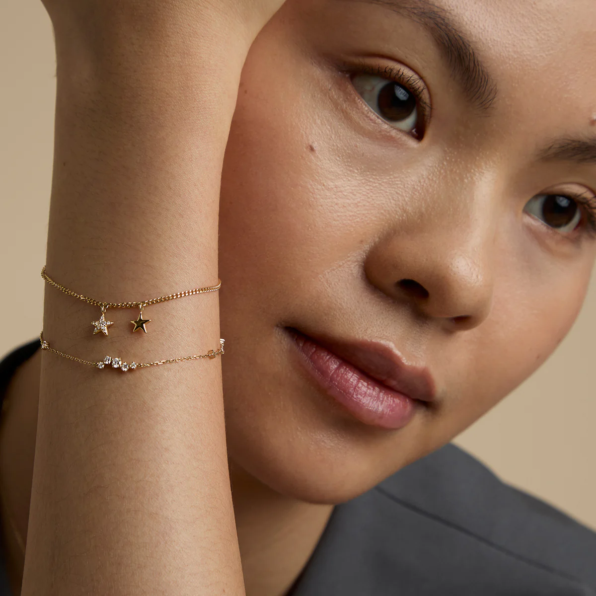 Diamond Cluster Bracelet in Solid Gold - Image 4