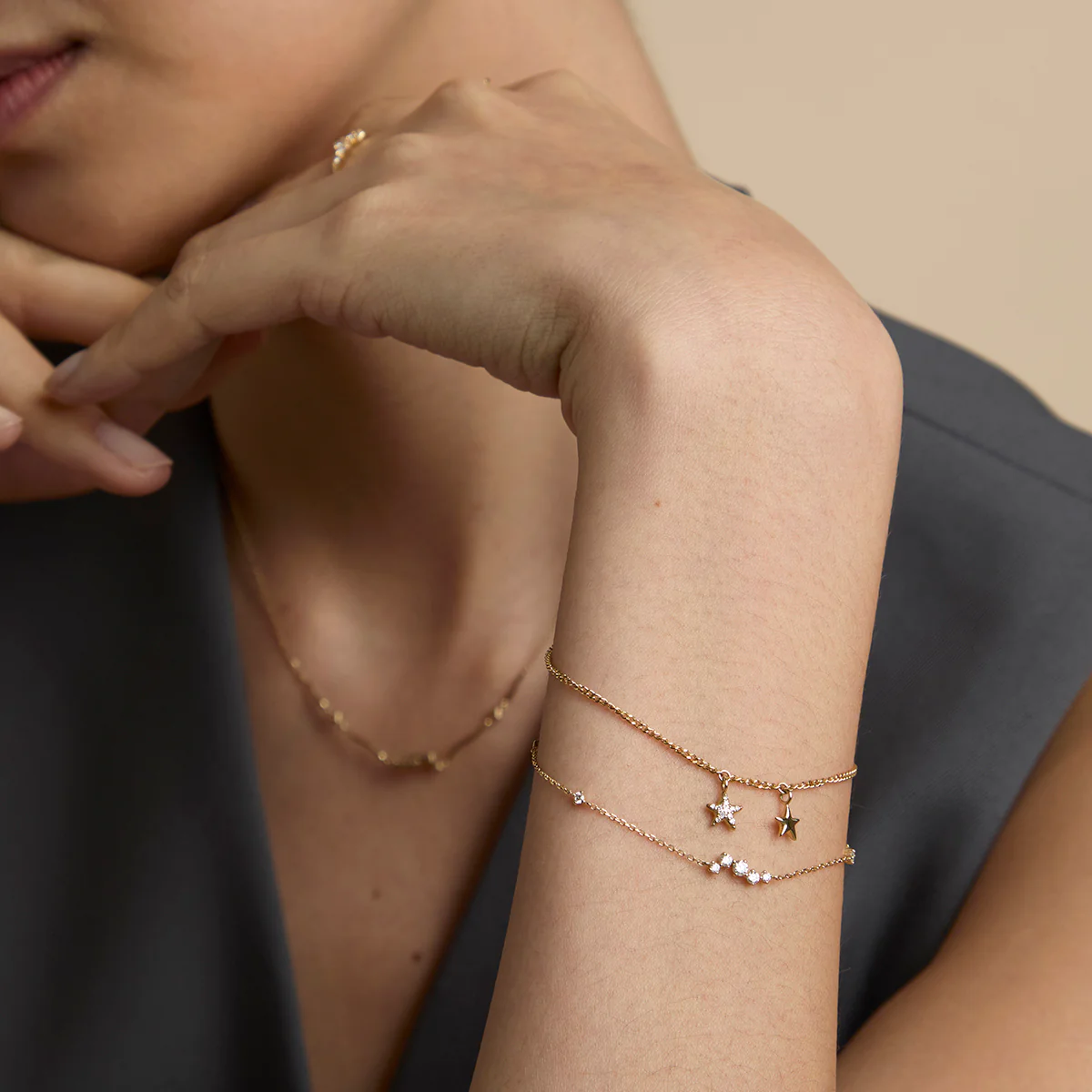 Diamond Cluster Bracelet in Solid Gold - Image 5