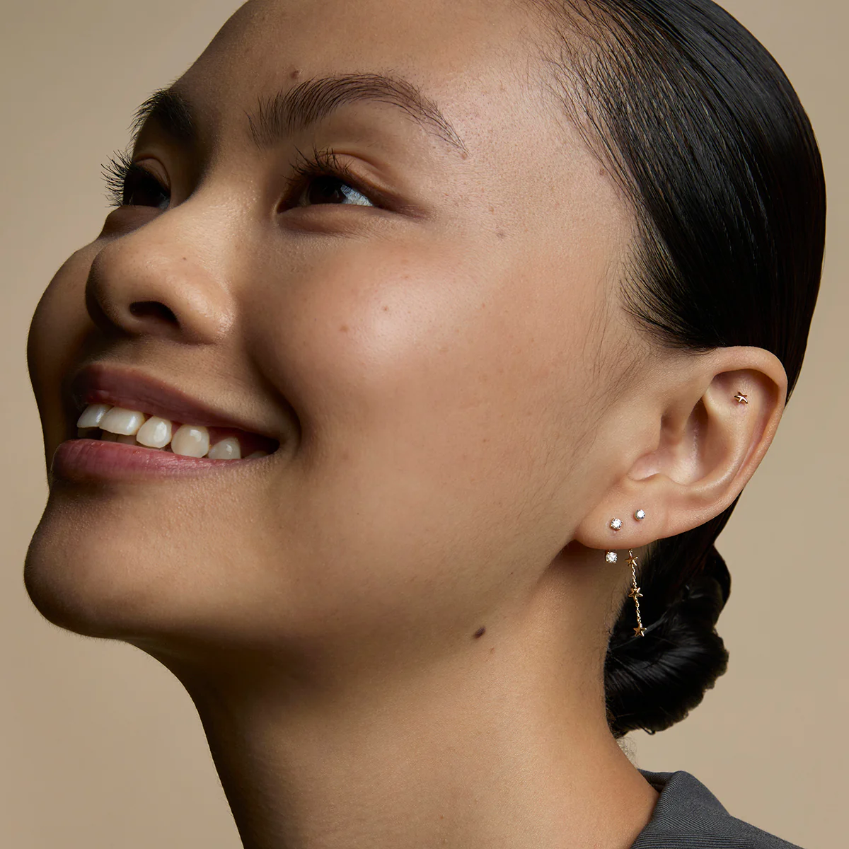 Diamond Ear Jacket in Solid Gold - Image 4
