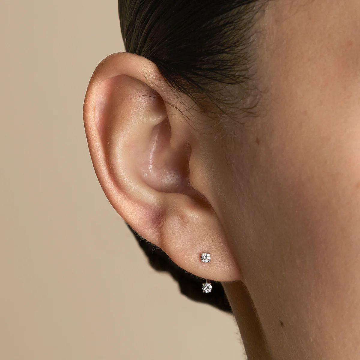 Diamond Ear Jacket in Solid White Gold - Image 2