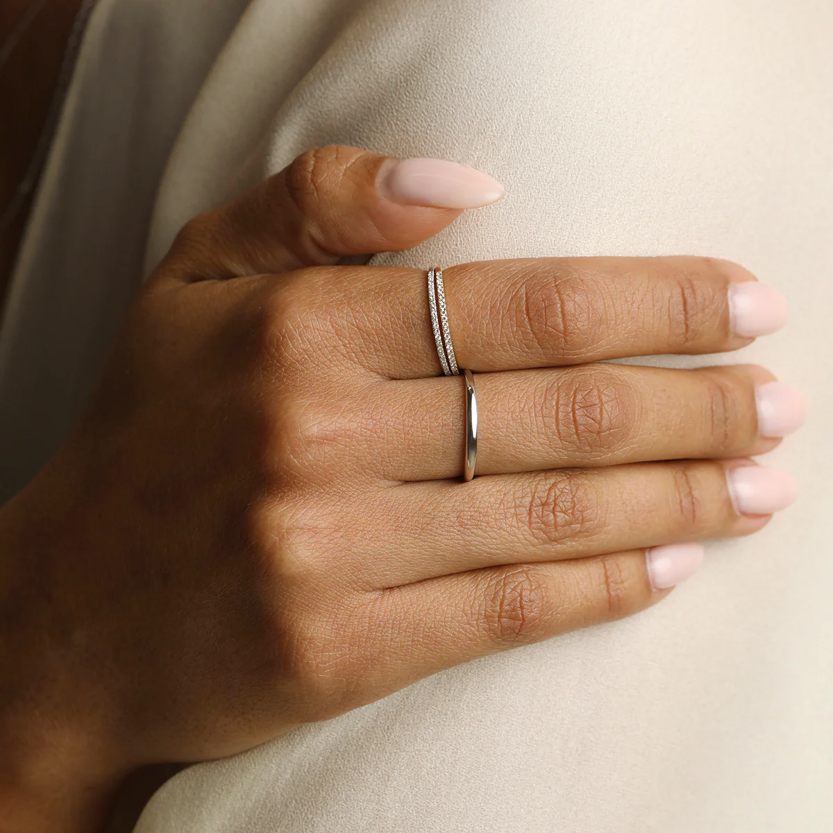 Diamond Eternity Ring in Solid White Gold - Image 3