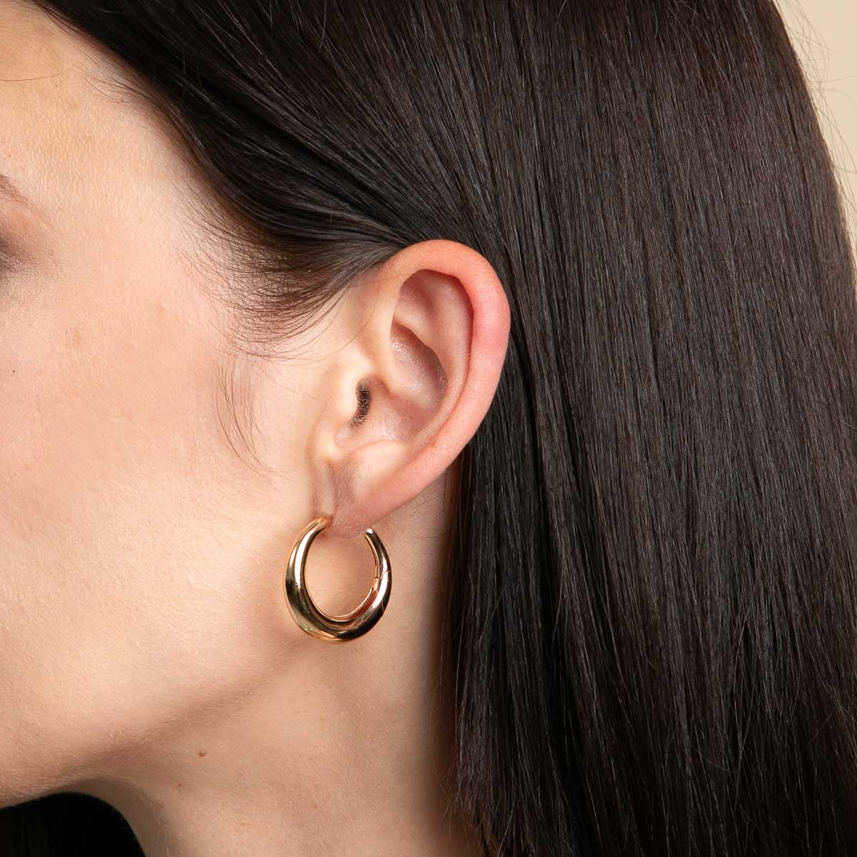 Dome Hoops in Gold - Image 2