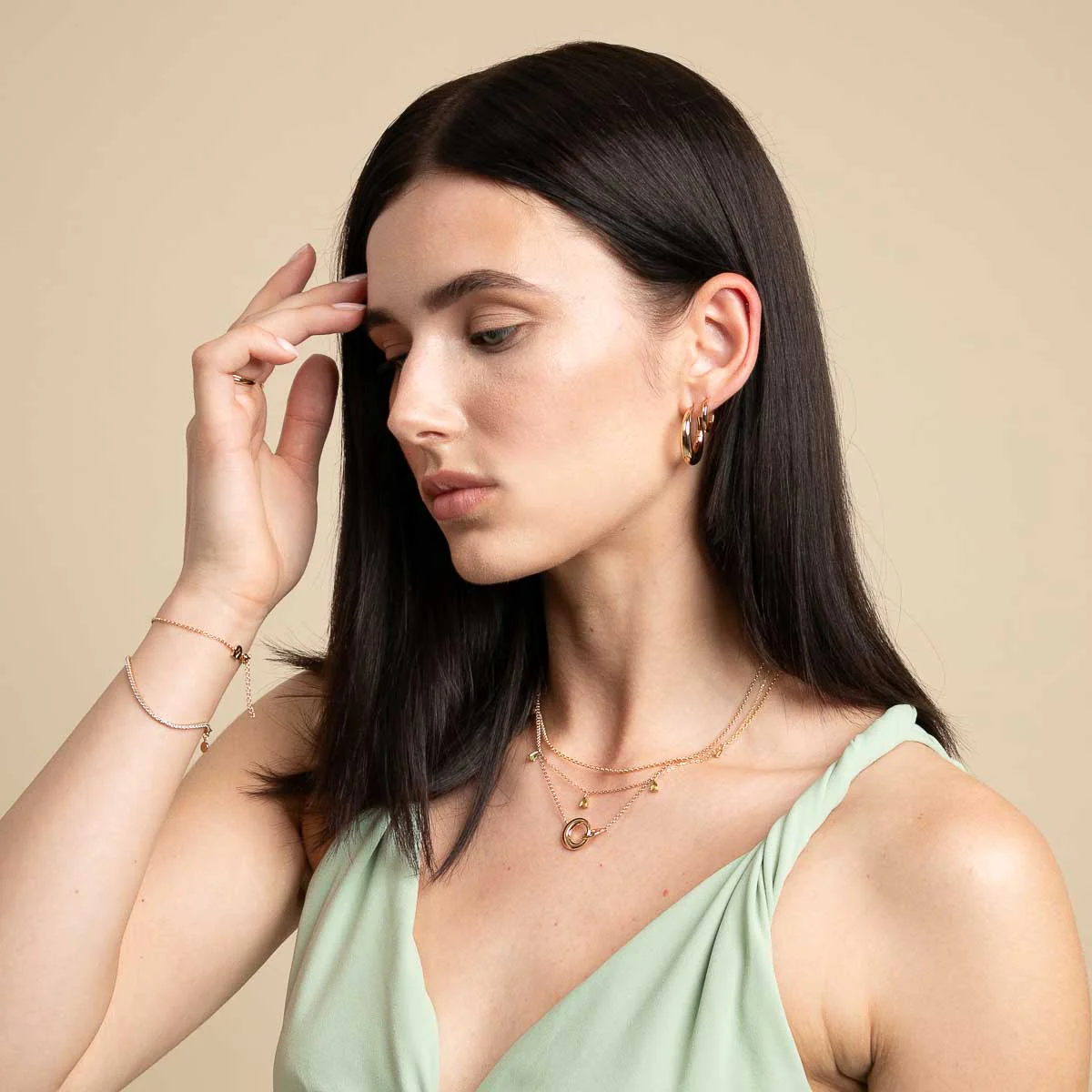 Dome Hoops in Gold - Image 5