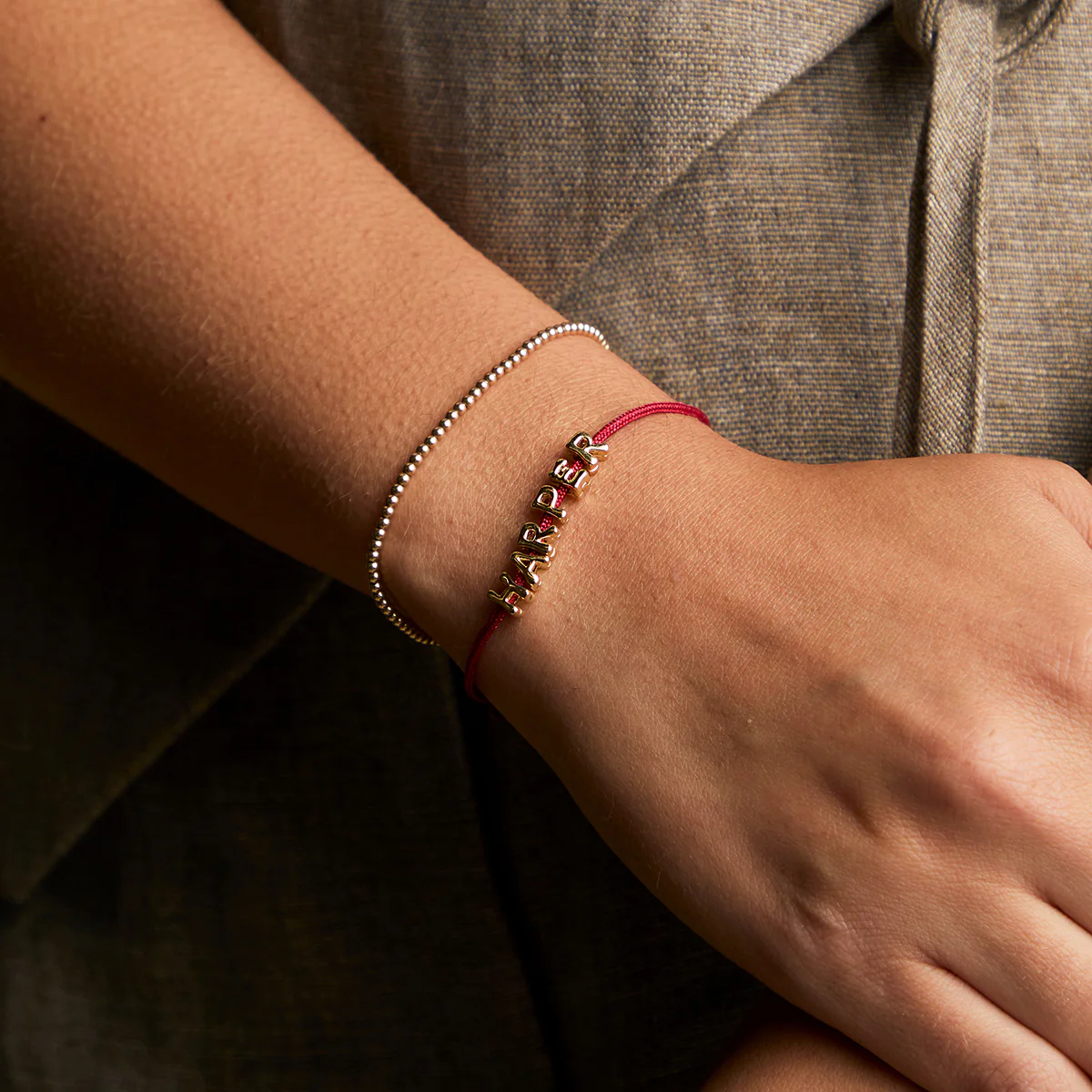E Initial Click Charm in Solid Gold - Image 3