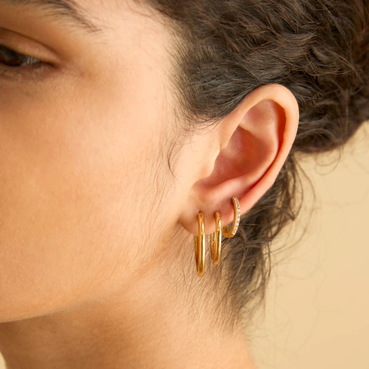 Essential Shimmer Hoop Gift Set in Gold - Image 2