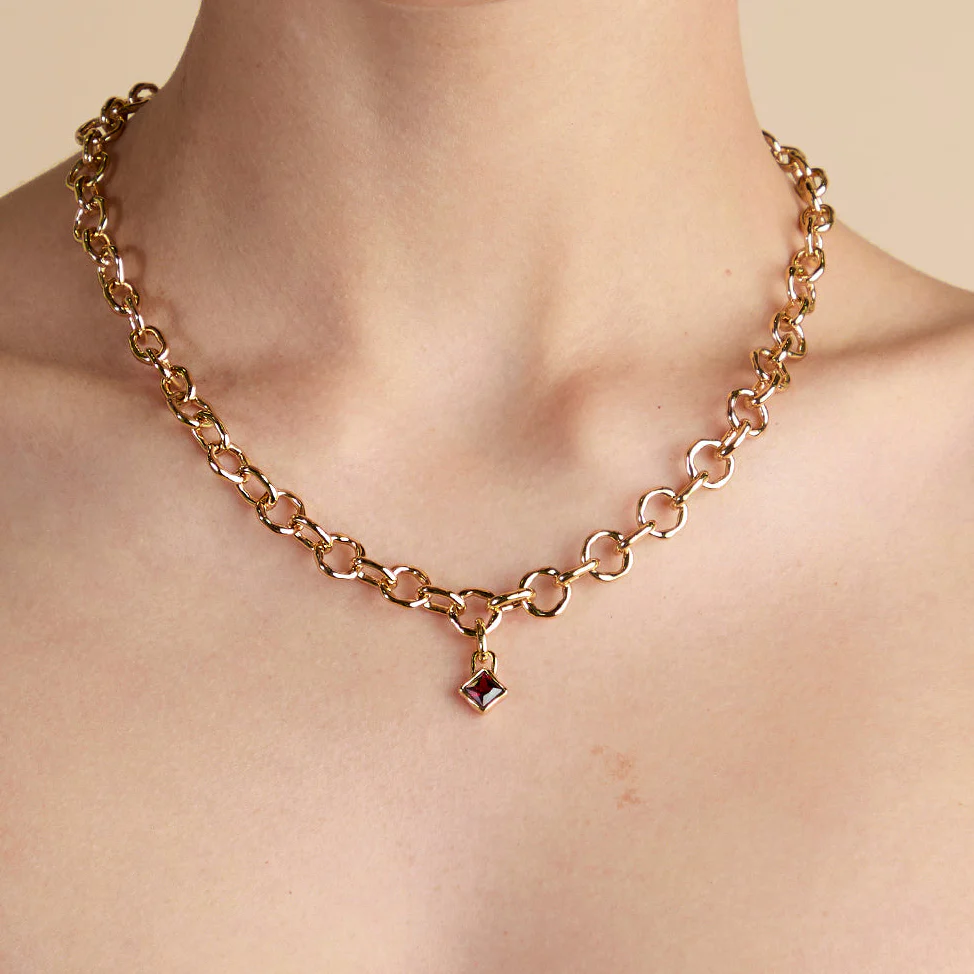 Garnet January Clip Charm in Gold - Image 2