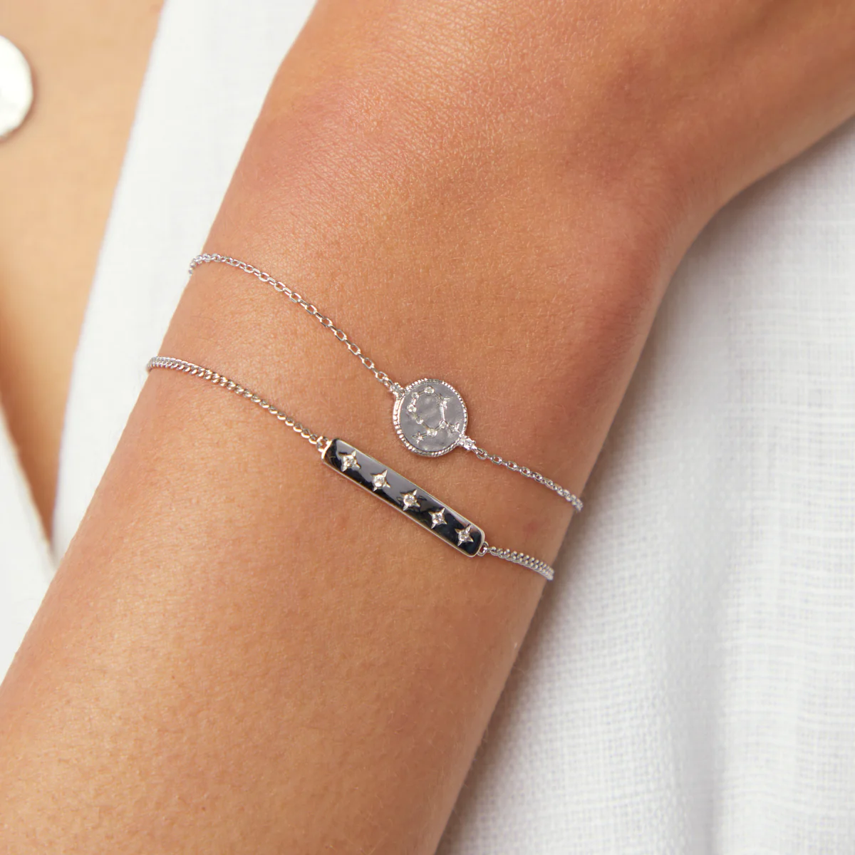 Gemini Zodiac Bracelet in Silver - Image 3
