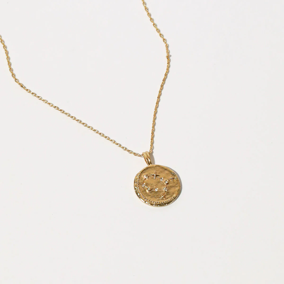 Gemini Zodiac Pendant Necklace in Gold - Image 3