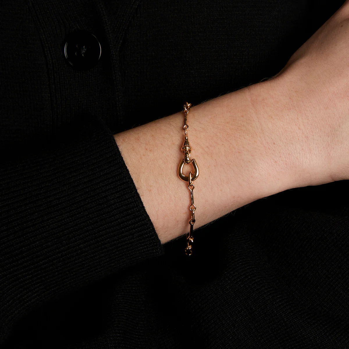 Hardware Chain Bracelet in Gold - Image 2