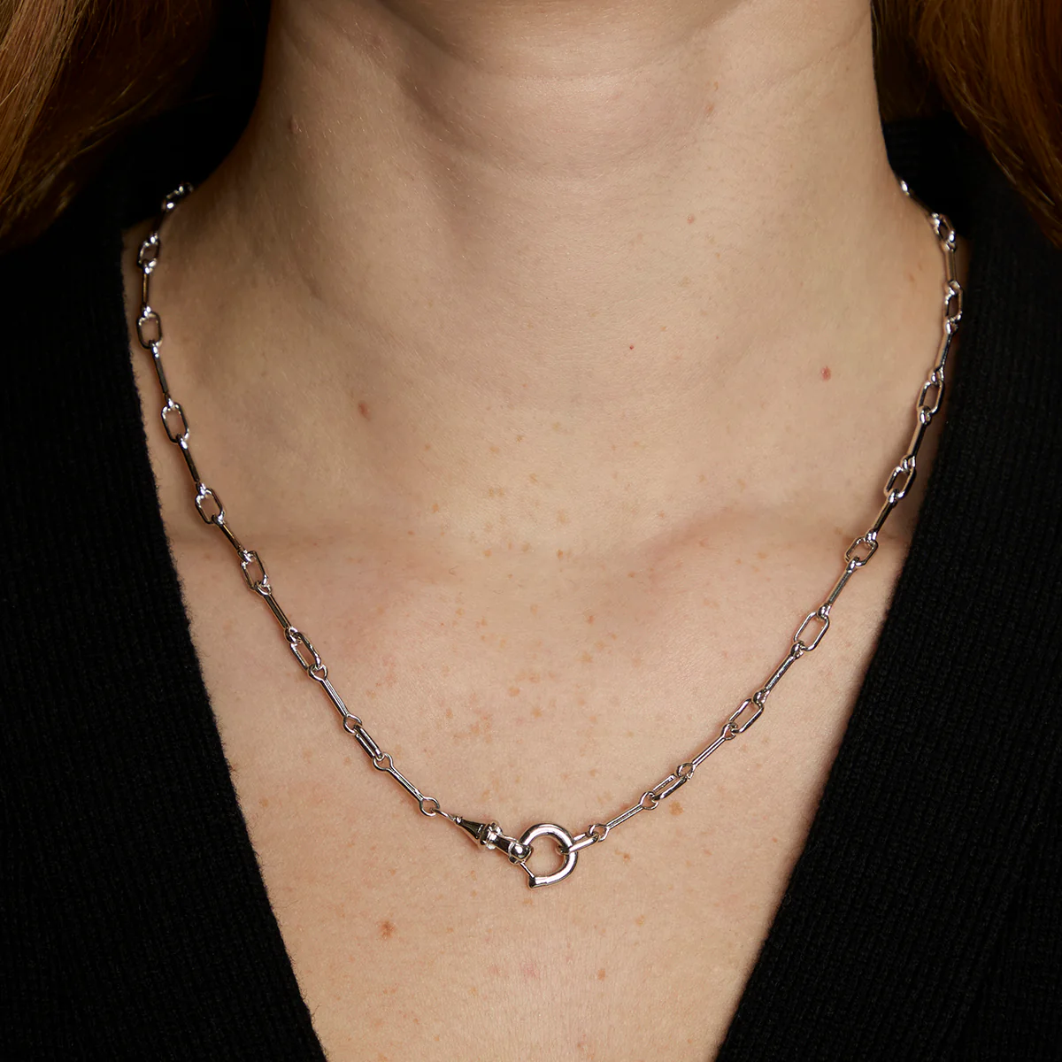 Hardware Chain Necklace in Silver - Image 2