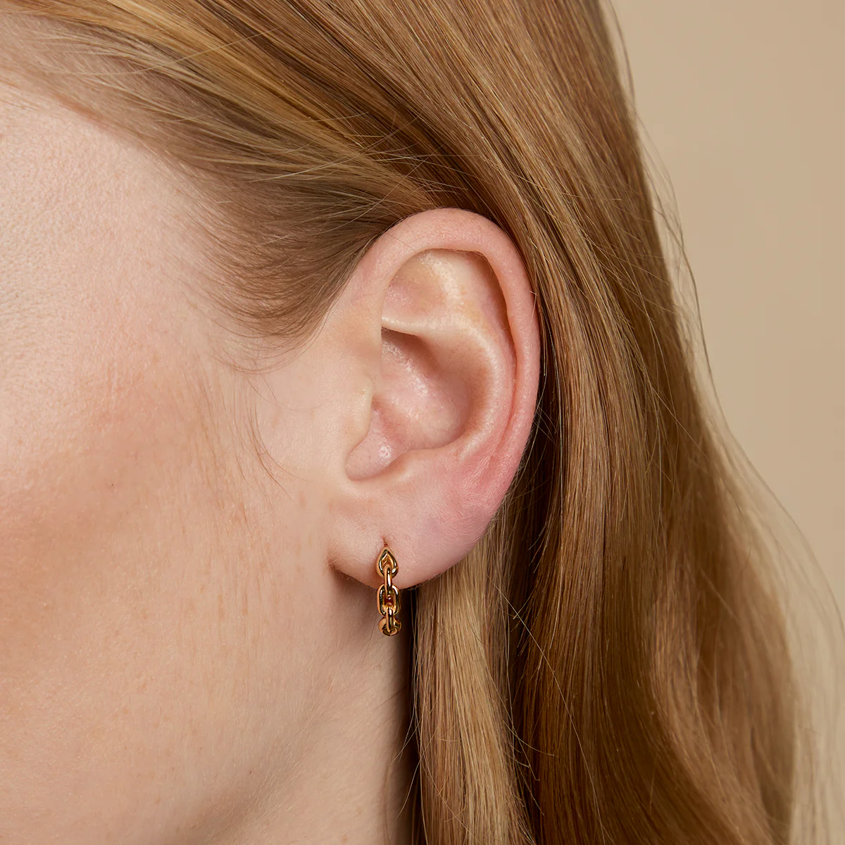 Hardware Link Hoops in Gold - Image 2