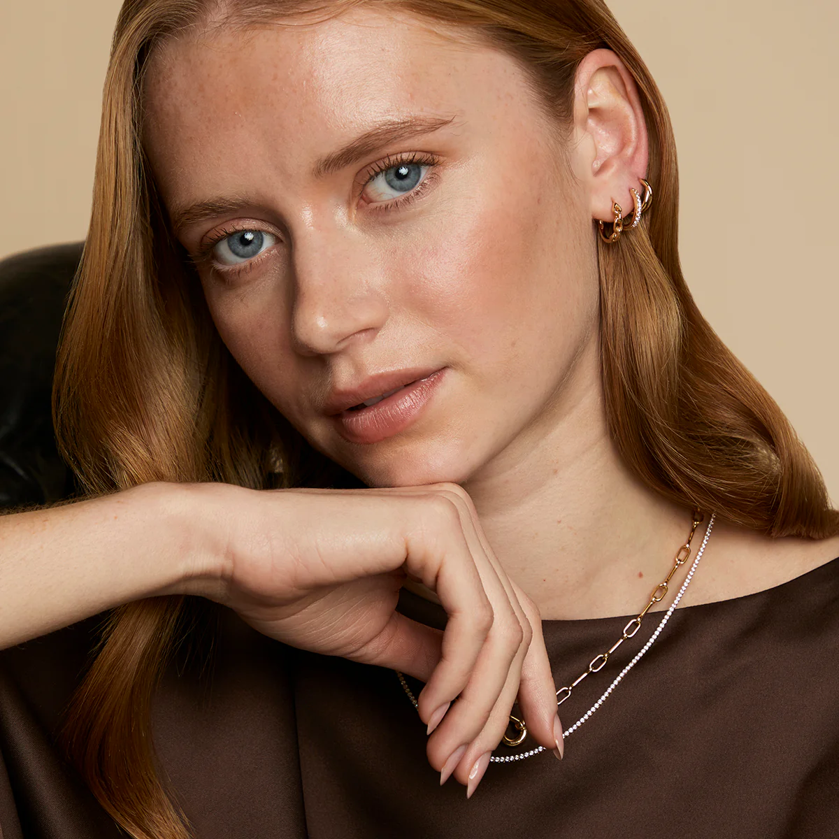 Hardware Link Hoops in Gold - Image 5