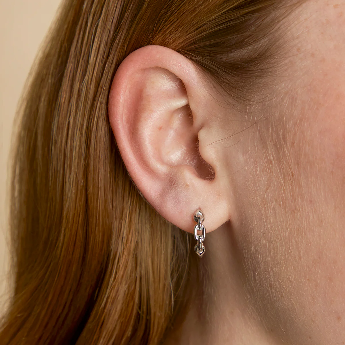 Hardware Link Hoops in Silver - Image 2