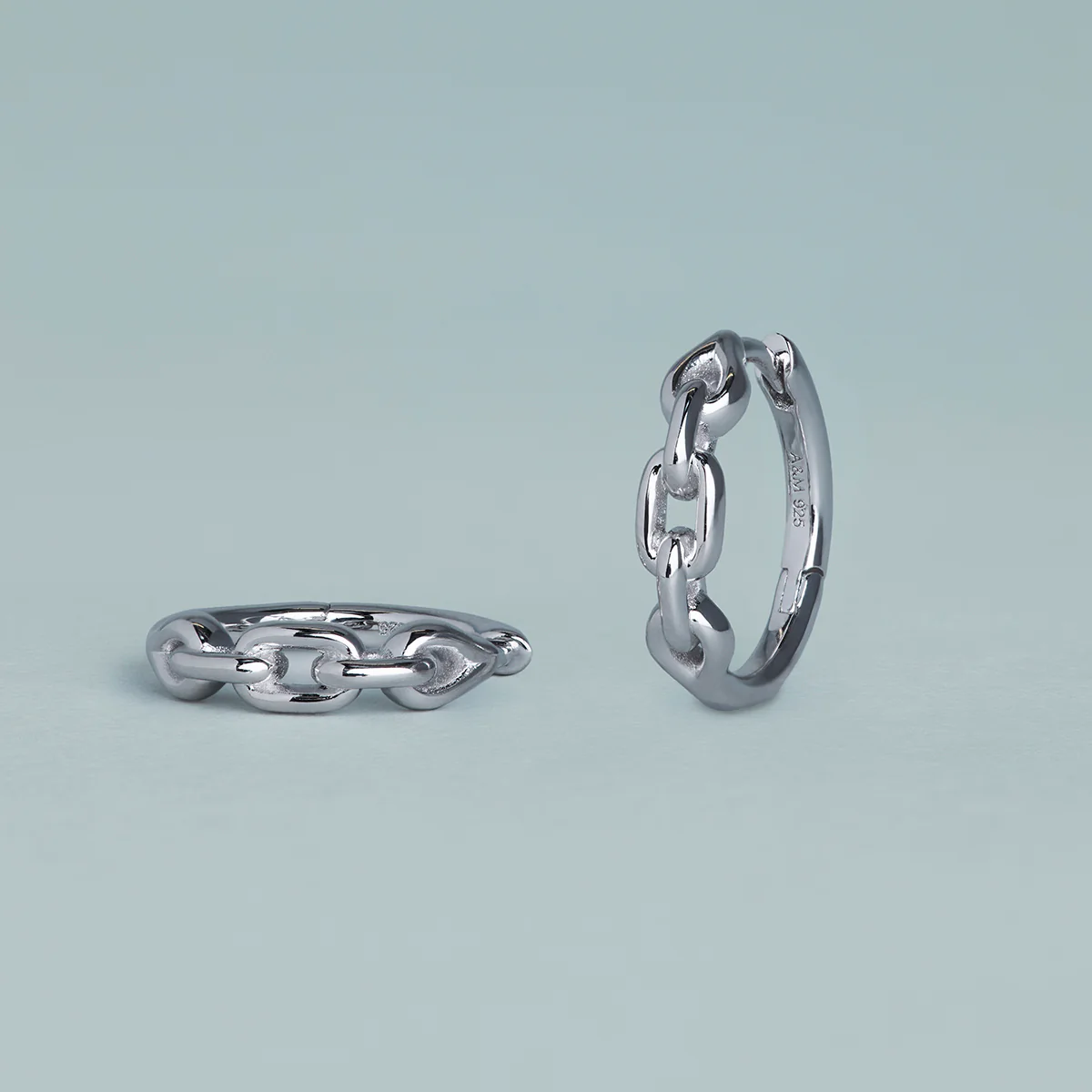 Hardware Link Hoops in Silver - Image 6