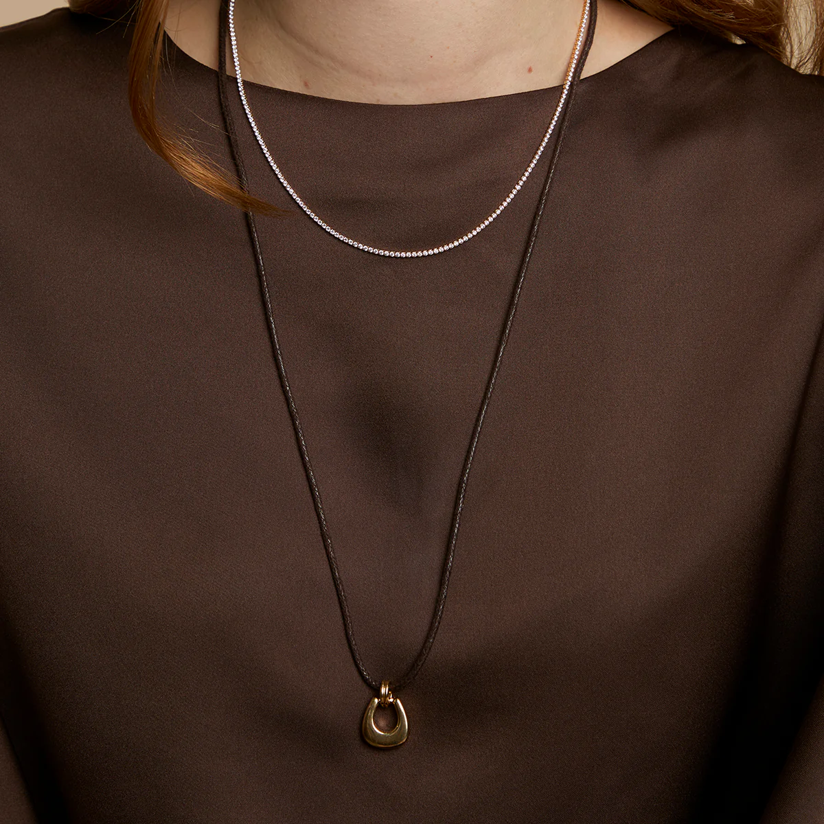 Hardware Pendant Cord Necklace in Gold - Image 4