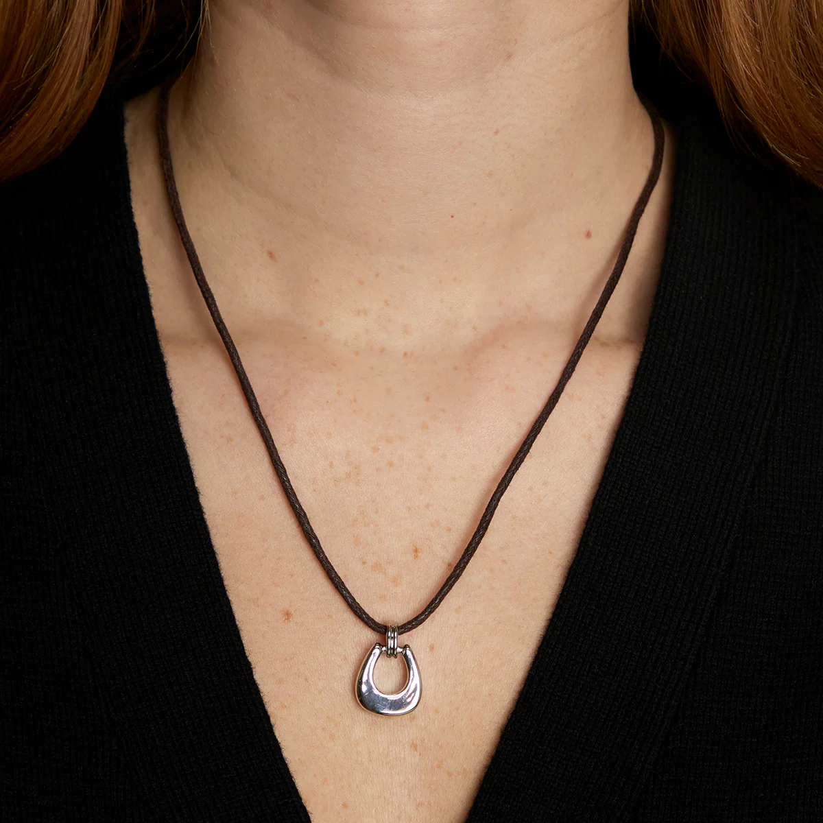 Hardware Pendant Cord Necklace in Silver - Image 2